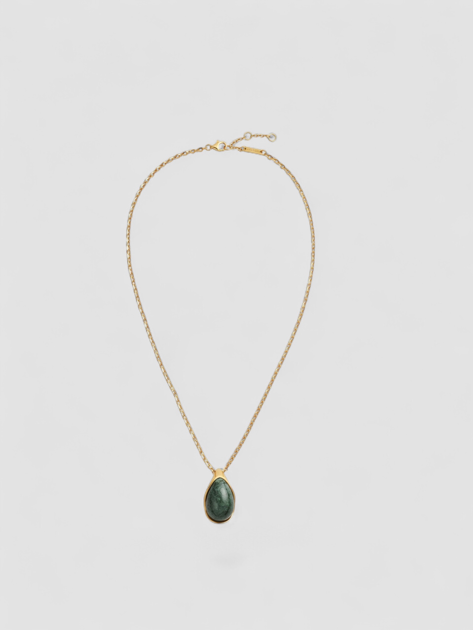 Bottega Veneta Drop Marble Pendant Necklace in green.