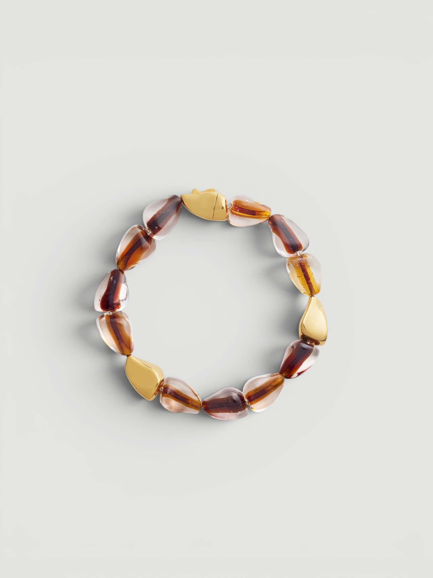 Bottega Veneta Prisma Necklace in amber resin.