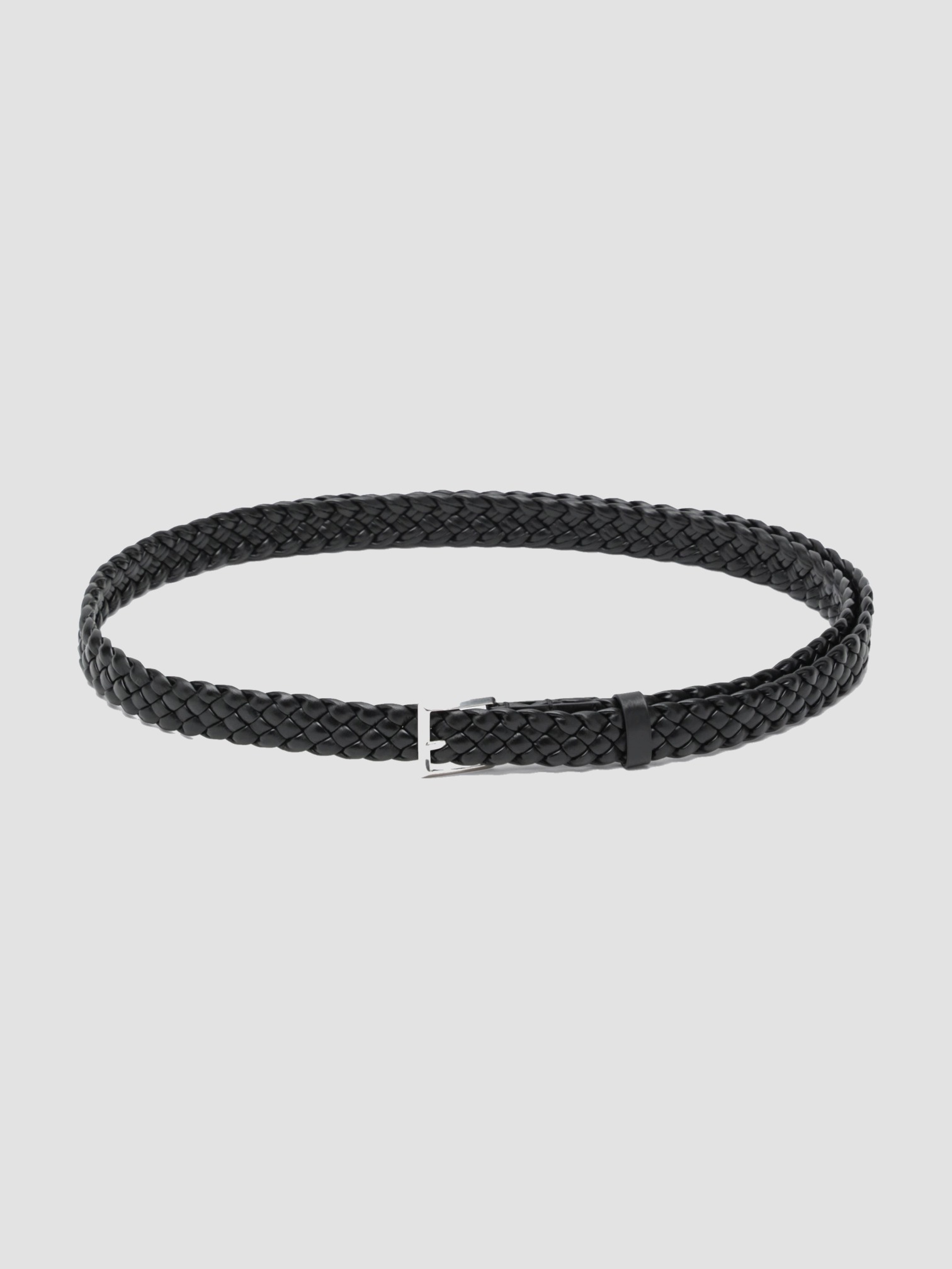 Bottega Veneta Solo Belt in black.