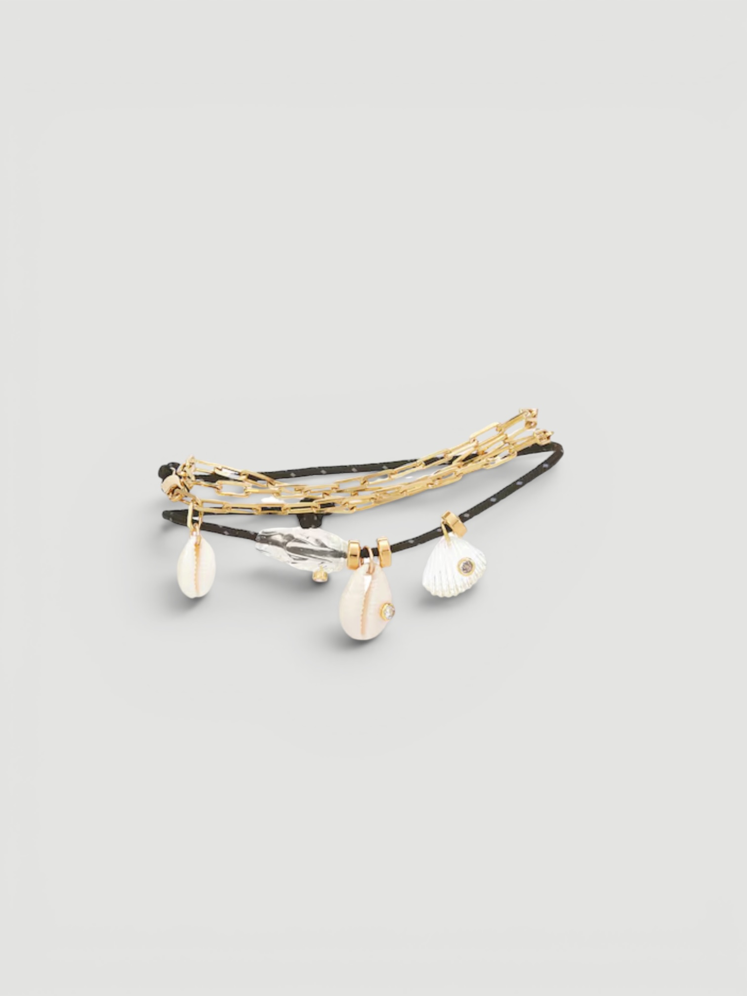 Eliou Reef Anklet in green. Styled by Sharon Lombardo for FDV Concierge.