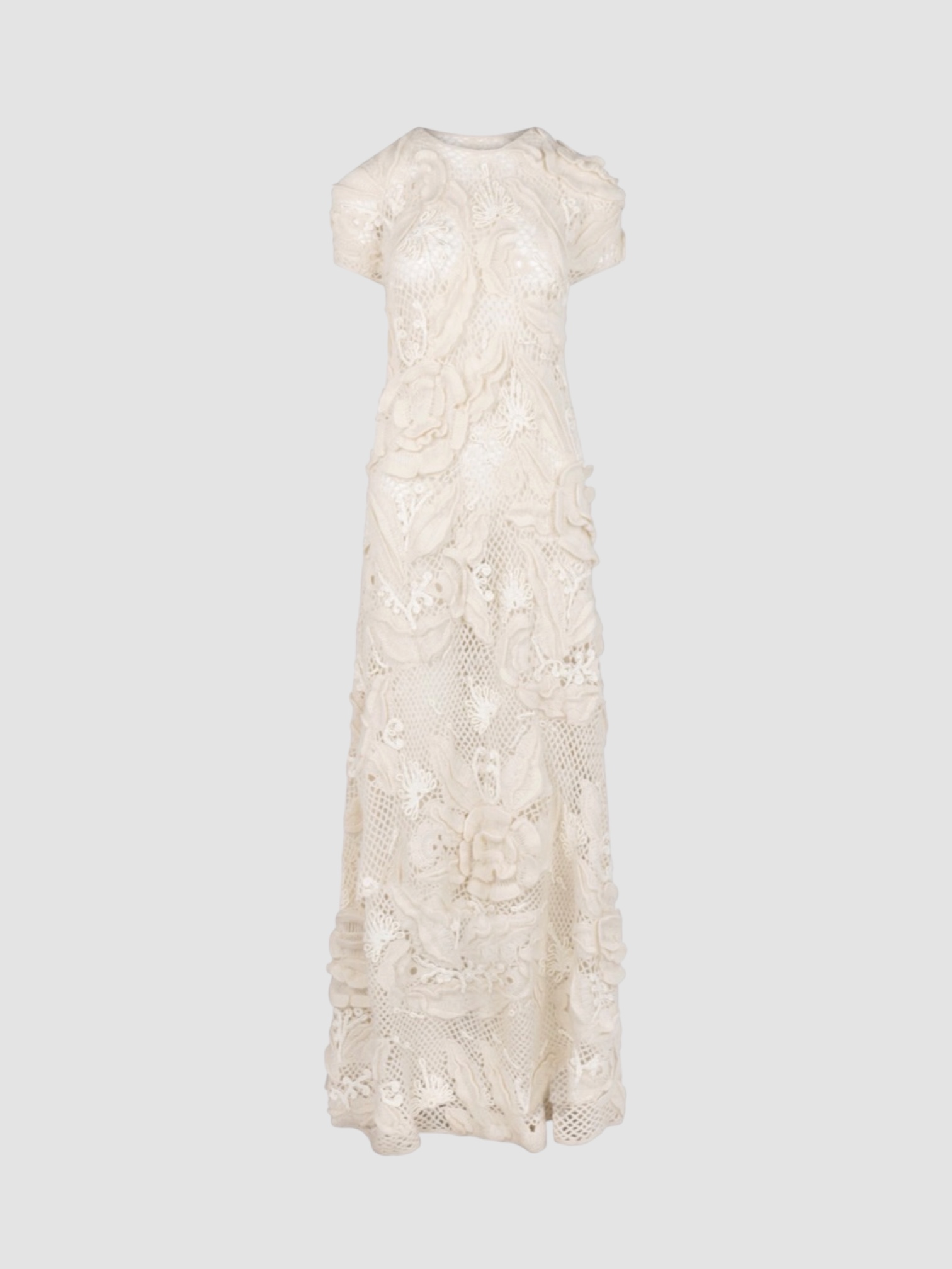 HEIRLOME Riviera Cashmere-Silk Maxi Dress in ivory.