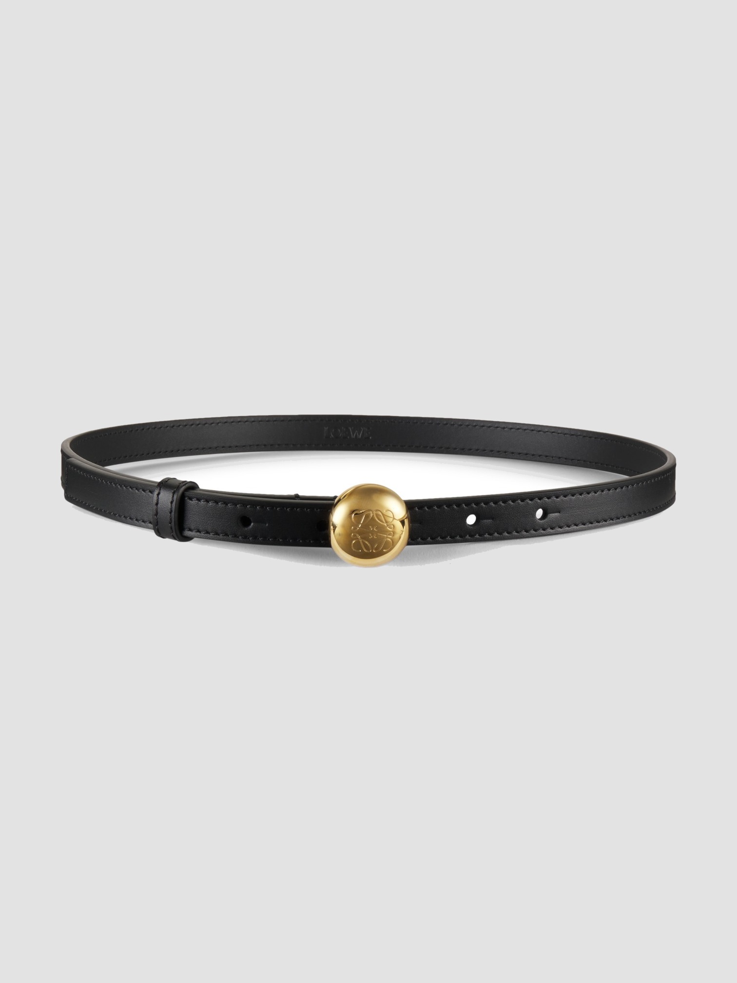 Loewe Pebble Leather Belt in black.
