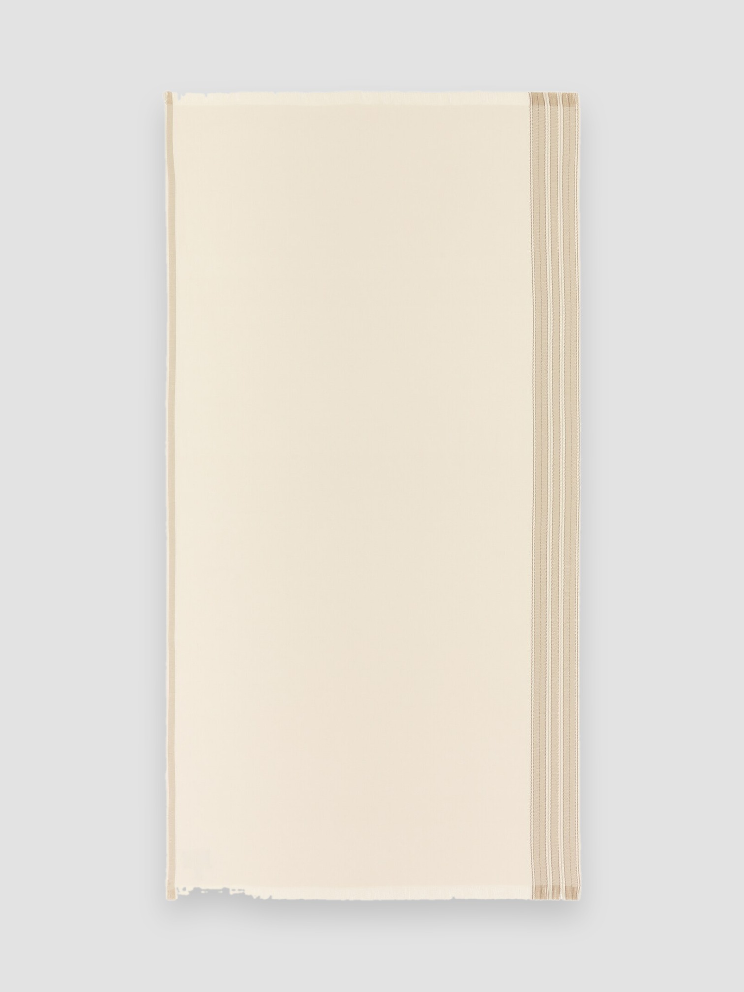 Loro Piana Suitcase Striped Beach Towel in latte.
