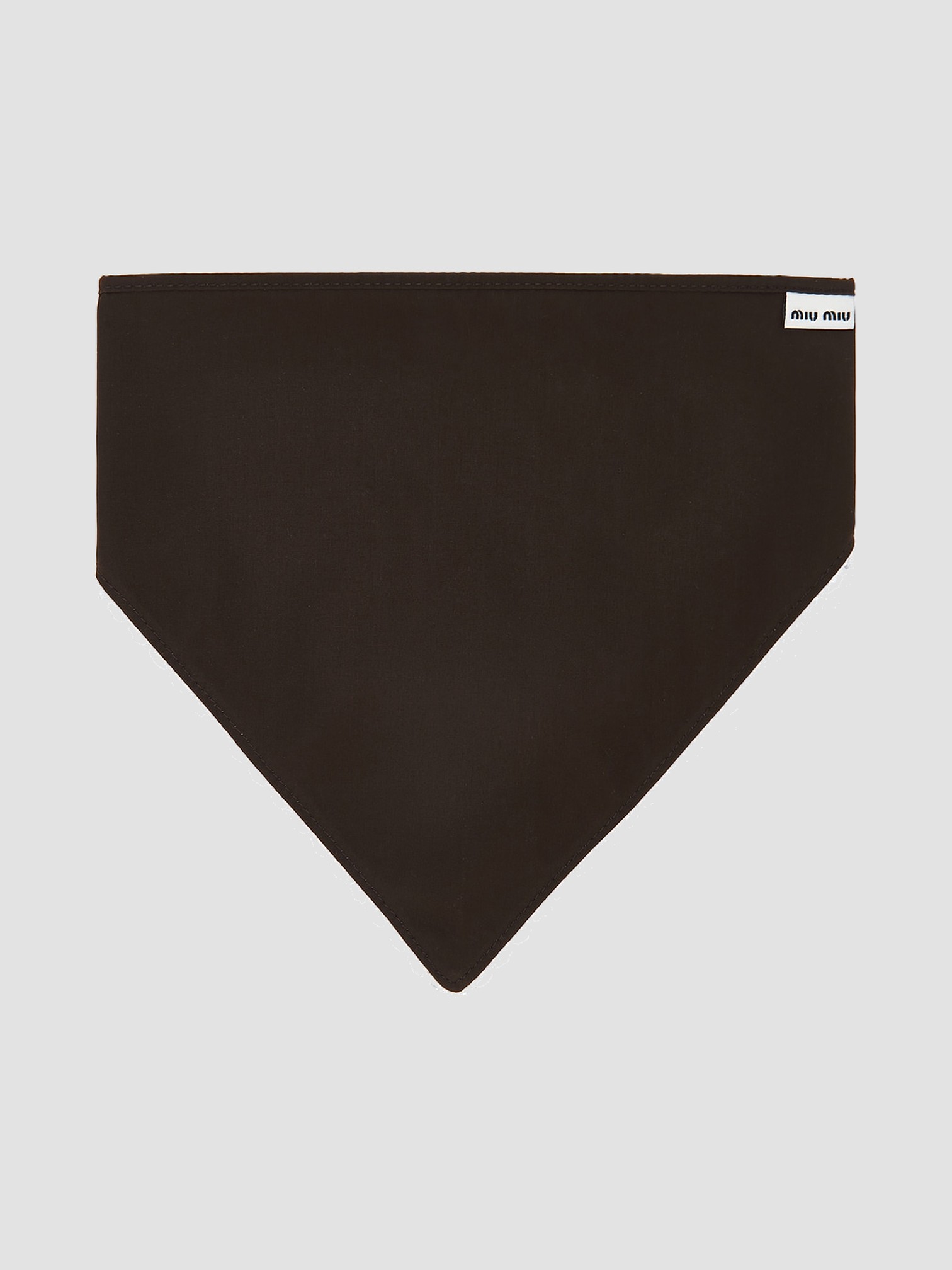 Miu Miu Head Scarf in ebano & bianco.