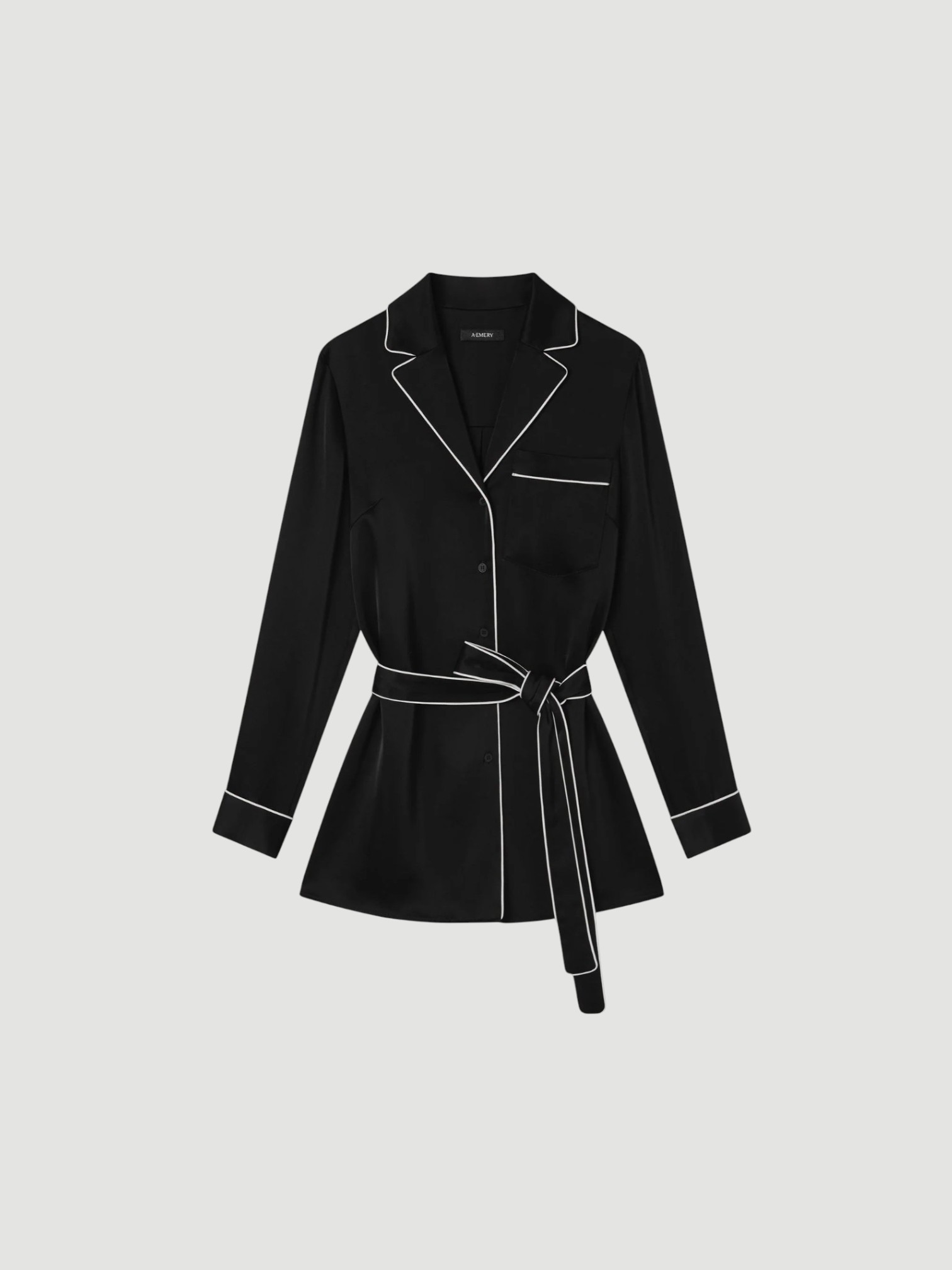 A.Emery The Ivy Shirt in black. Styled by Sharon Lombardo for FDV Concierge.
