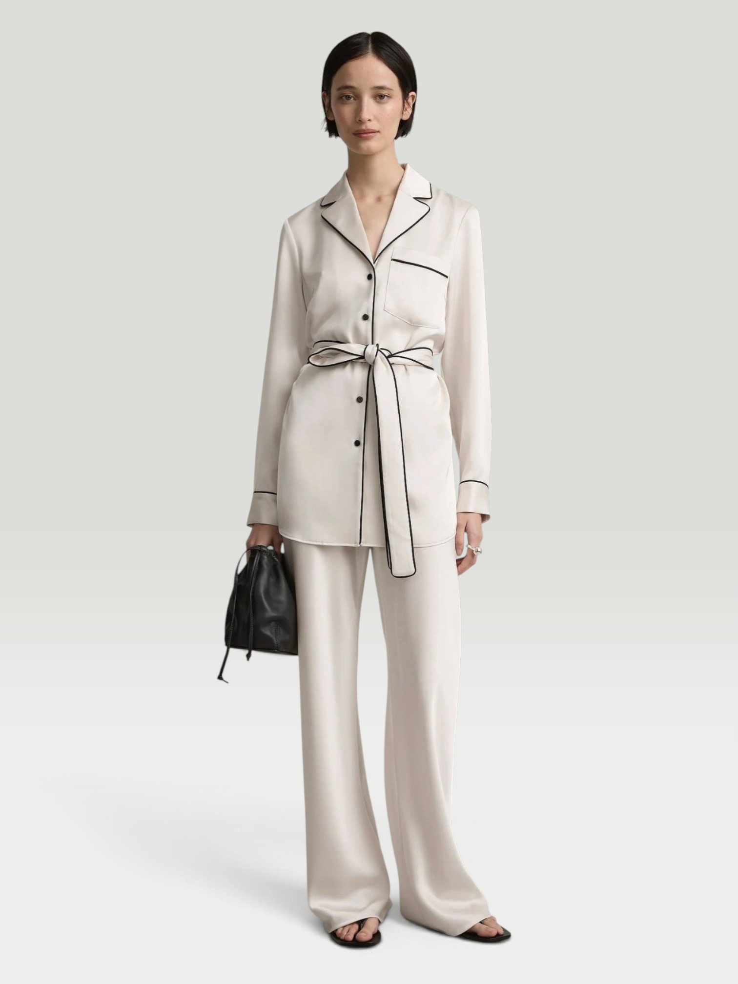 A.Emery The Ivy Shirt in white. Styled by Sharon Lombardo for FDV Concierge.