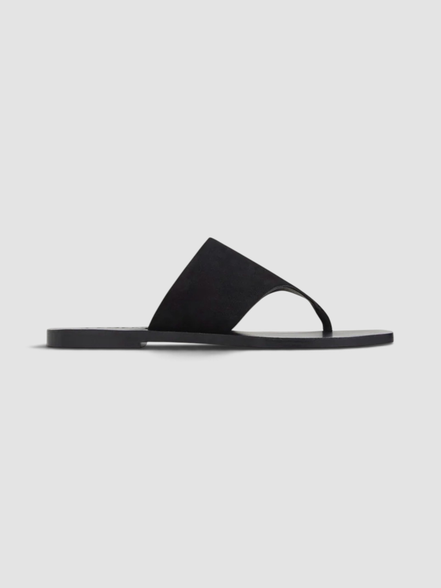A.Emery The Paton Sandal in black suede.