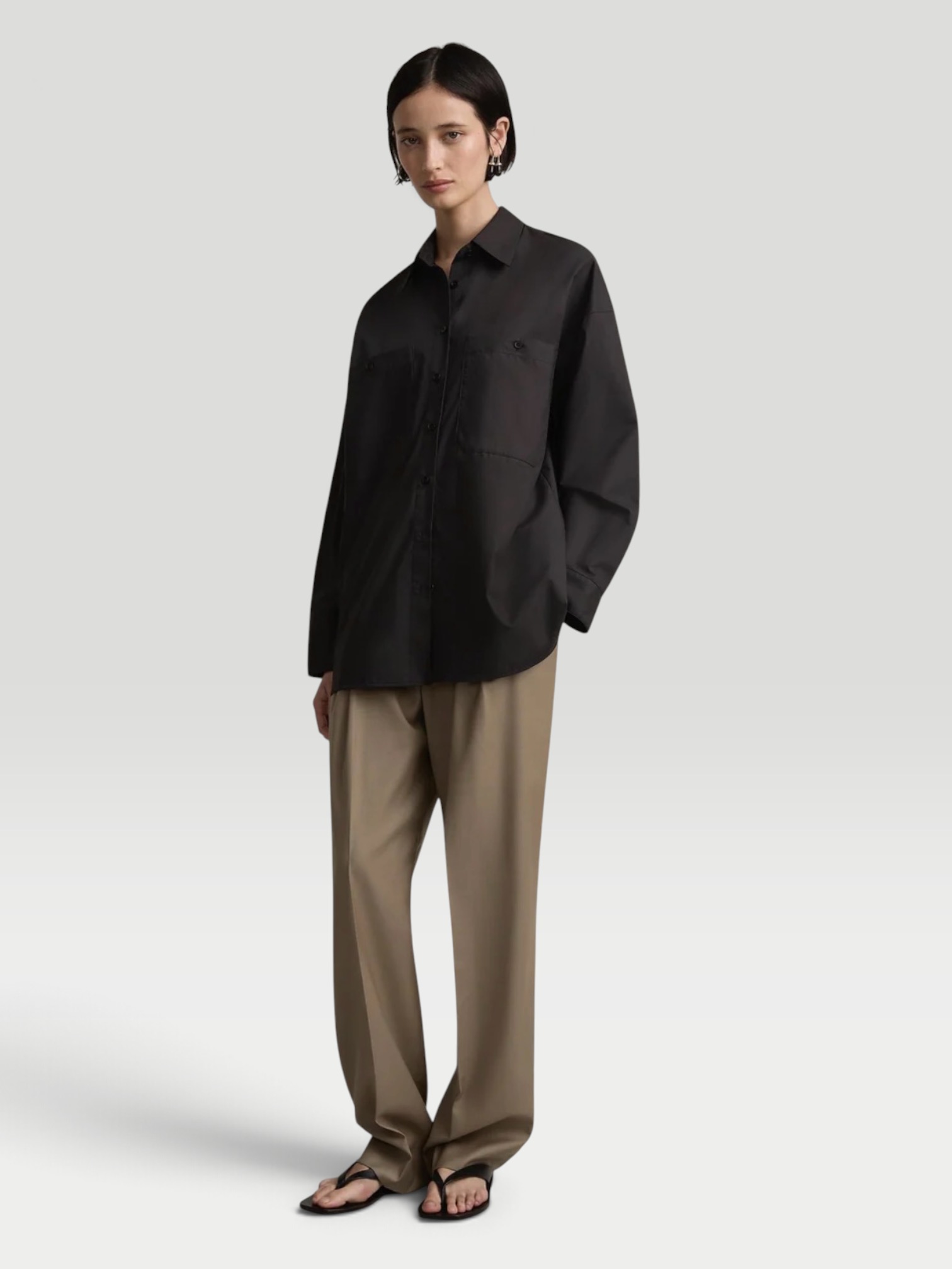 A.Emery The Seth Shirt in black. Styled by Sharon Lombardo for FDV Concierge.