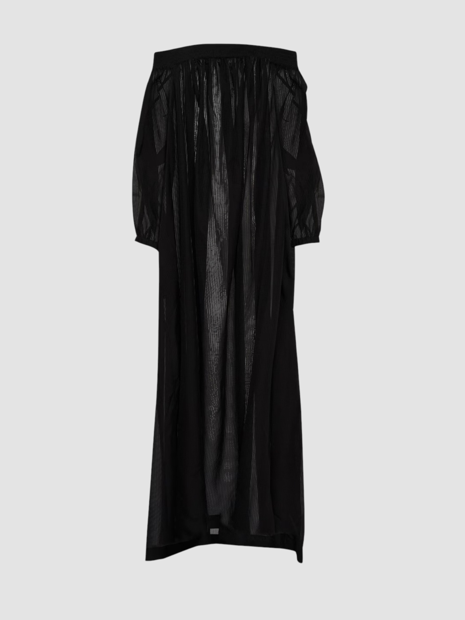 Alaïa Off-Shoulder Maxi Dress in black. Styled by Sharon Lombardo for FDV Concierge.