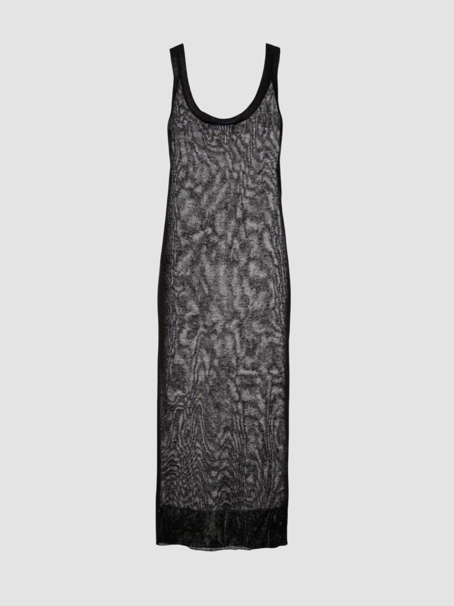 Alaïa Semi-Sheer Linen and Silk Midi Dress in black. Styled by Sharon Lombardo for FDV Concierge.