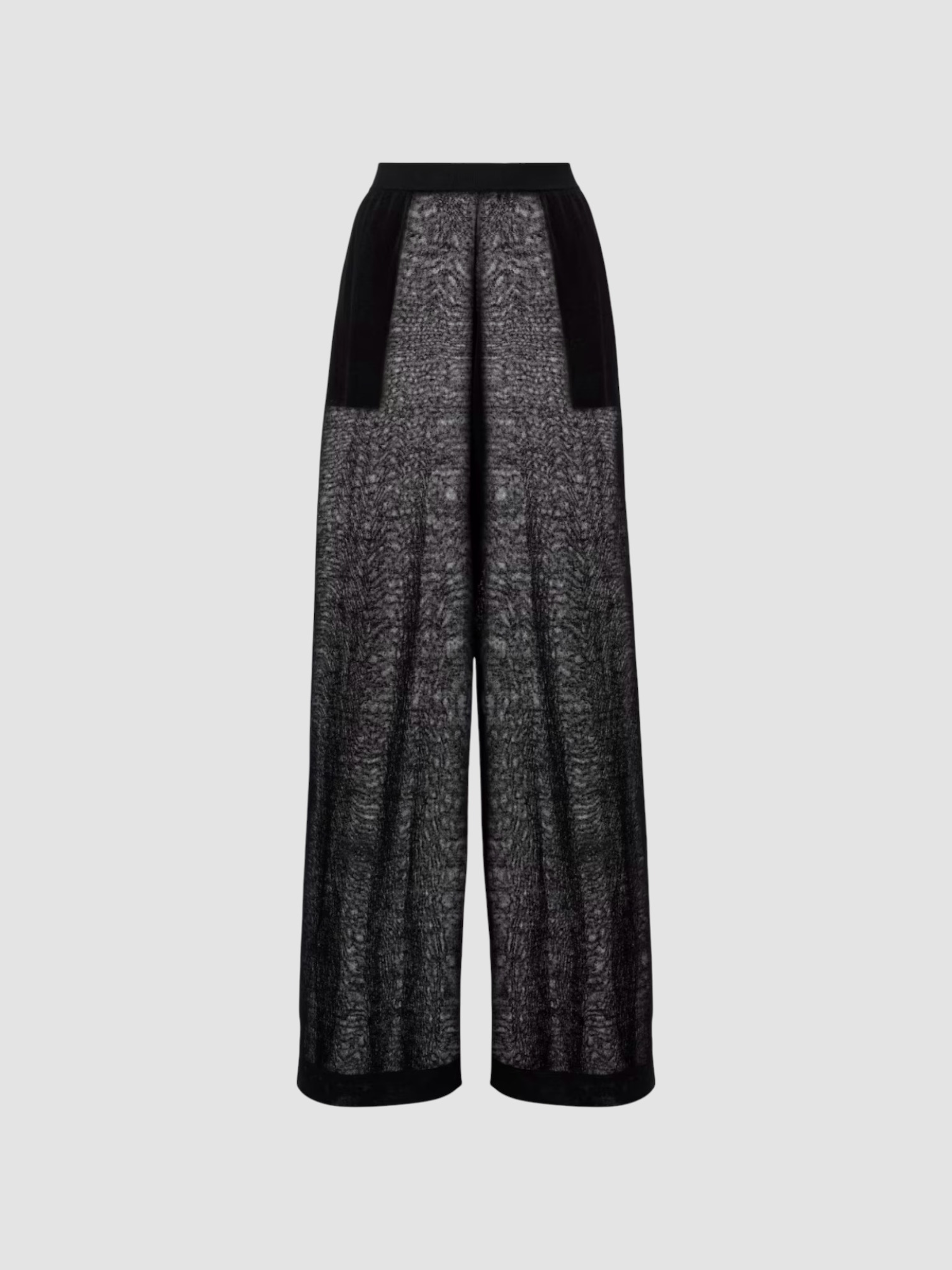 Alaïa Sheer Linen and Silk Wide-Leg Pants in black. Styled by Sharon Lombardo for FDV Concierge.