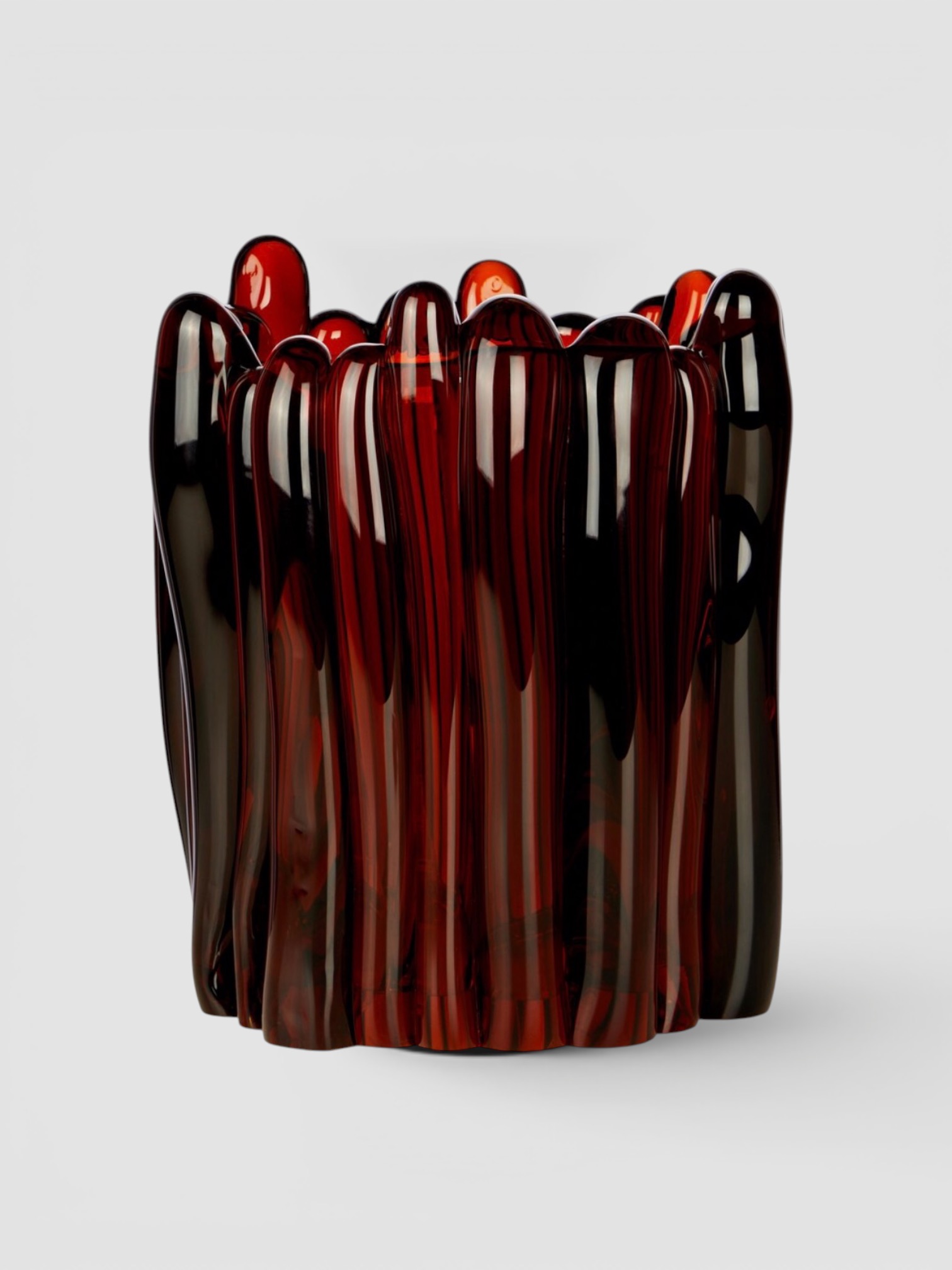 Alexa Lixfeld Antho Glass Vase in red.