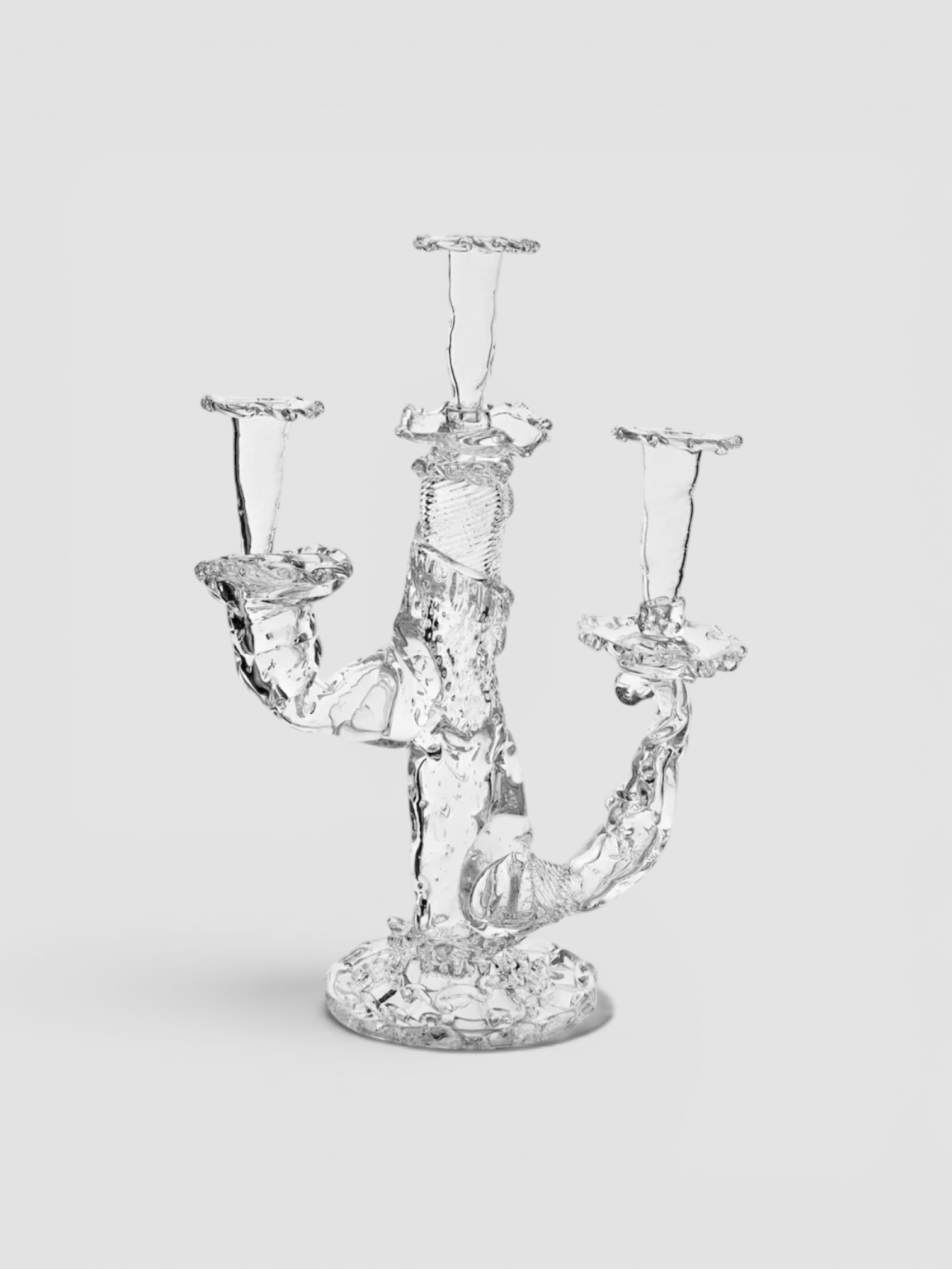 Alexander Kirkeby Crystal Candle Holder in clear.