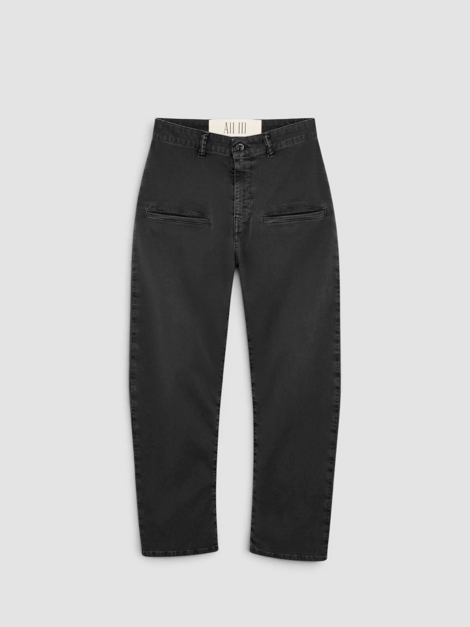 All Three Kenny Twill Pant in faded black. Styled by Sharon Lombardo for FDV Concierge.