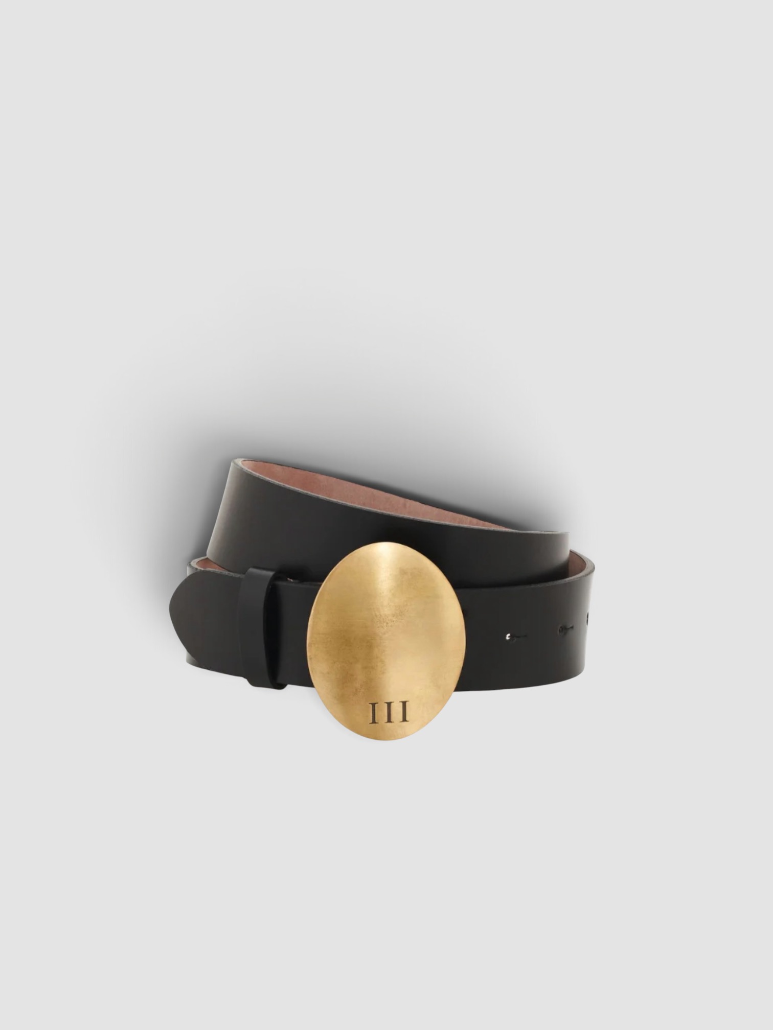 All Three Luka Leather Belt in black.