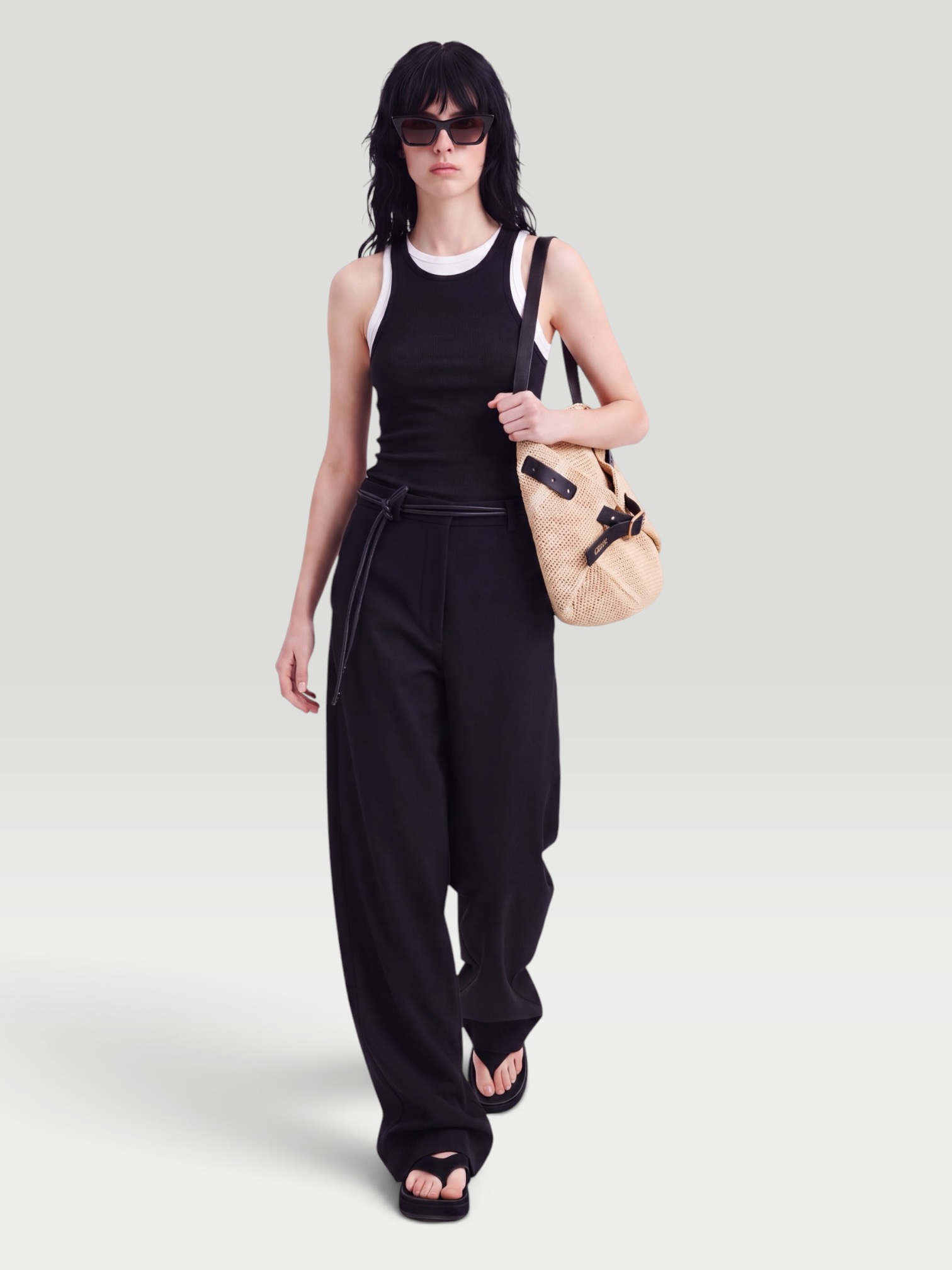 All Three Zina Barrel Leg Pant in black. Styled by Sharon Lombardo for FDV Concierge.