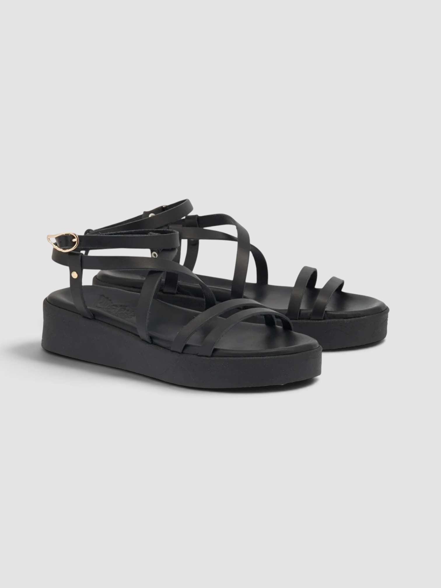 Ancient Greek Sandals Aristea Sandal in black.