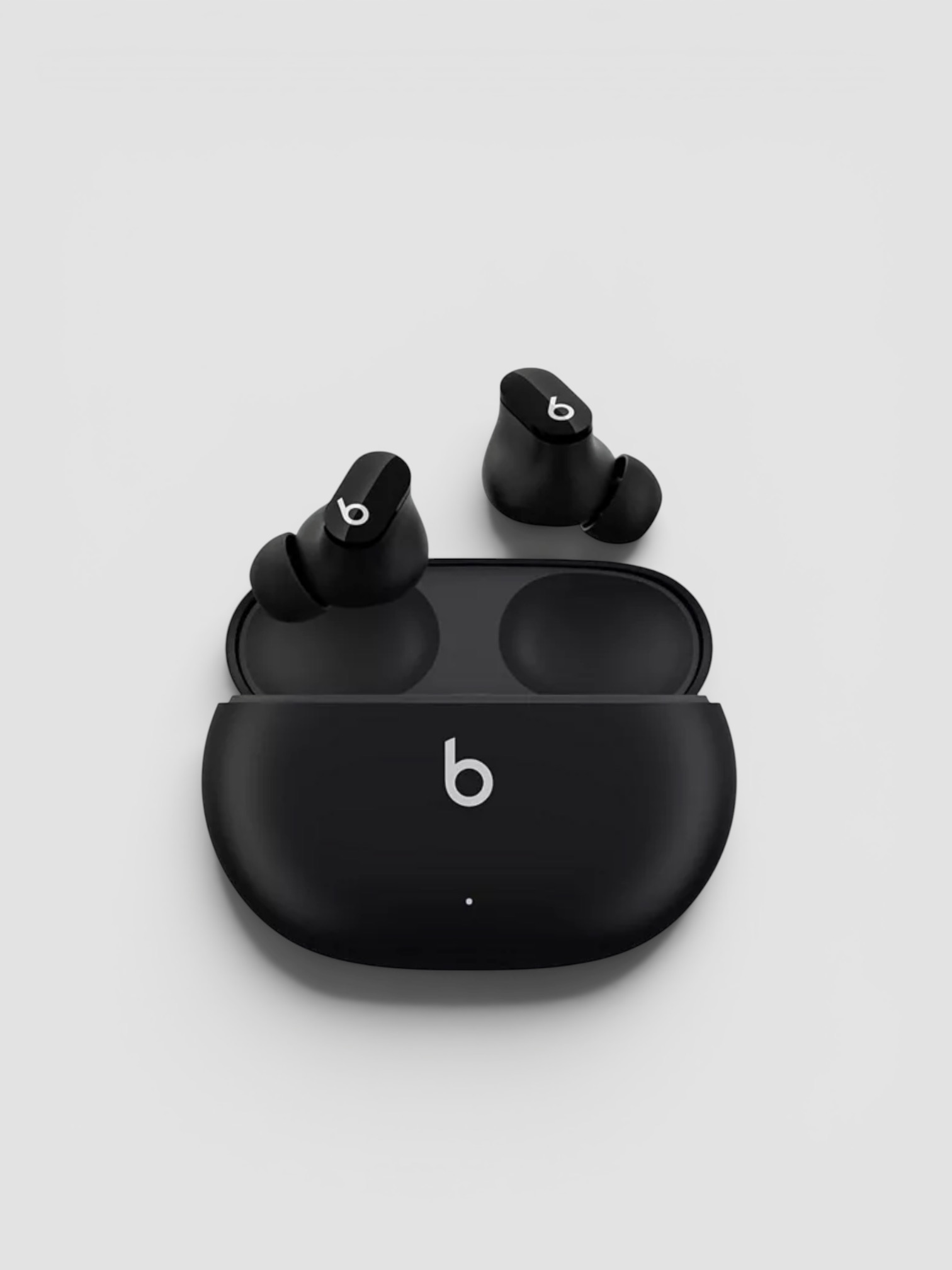 Beats Studio Buds Totally Wireless Noise Cancelling Earbuds in black.