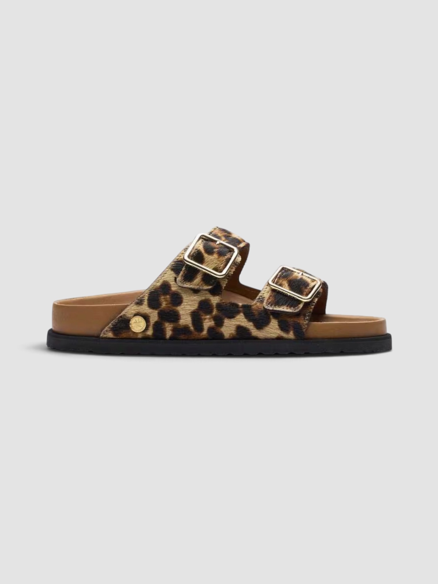 Birkenstock 1774 Arizona Fur in classic leo.