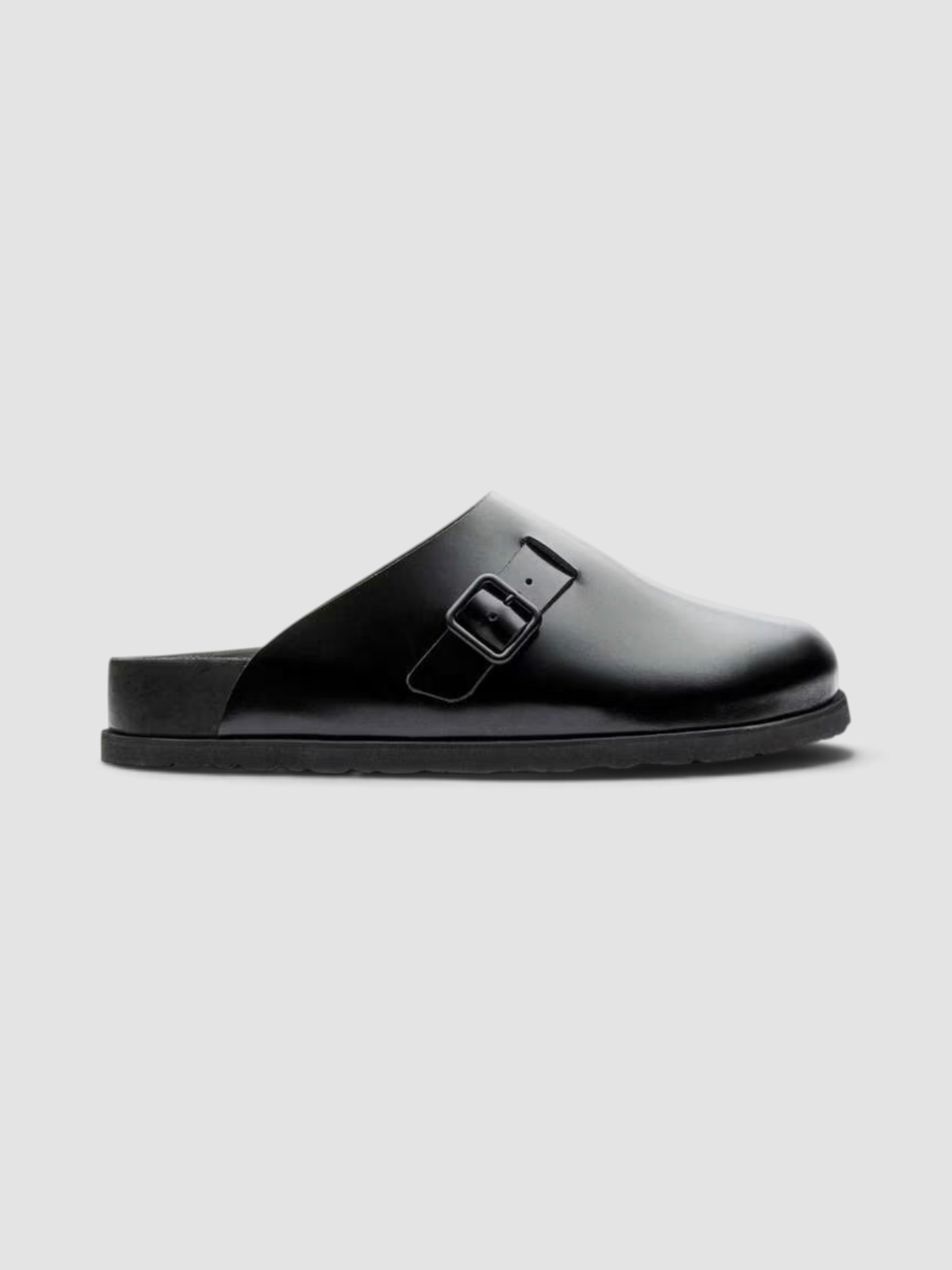 Birkenstock 33 Dougal Leather in premium black.
