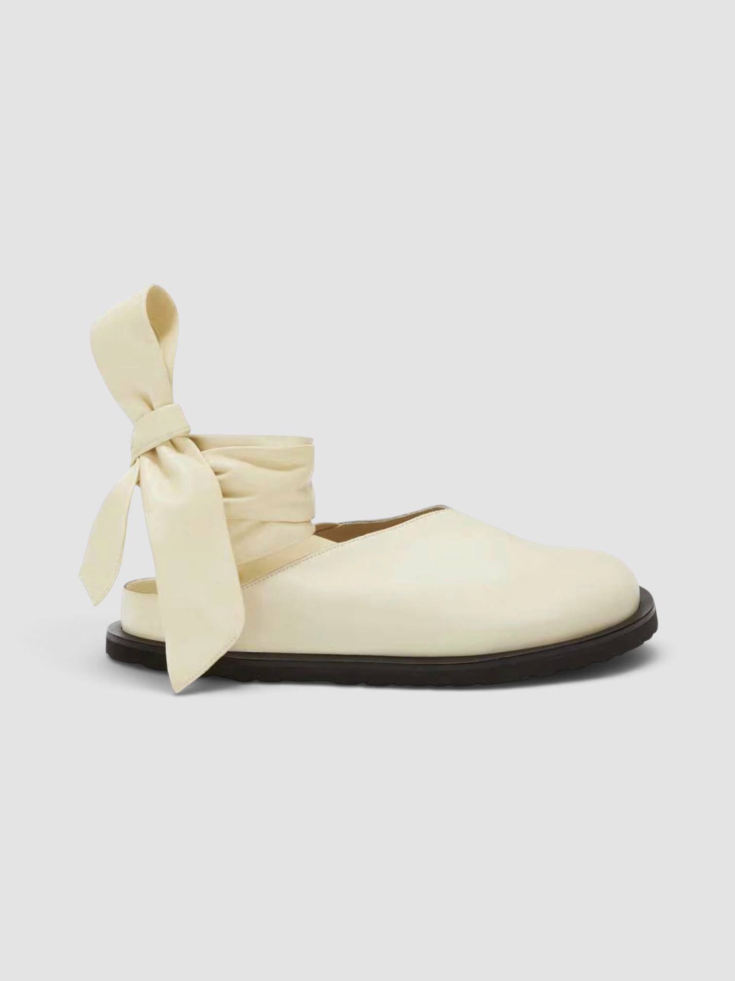 Birkenstock Jil Sander Velan Leather in cream.