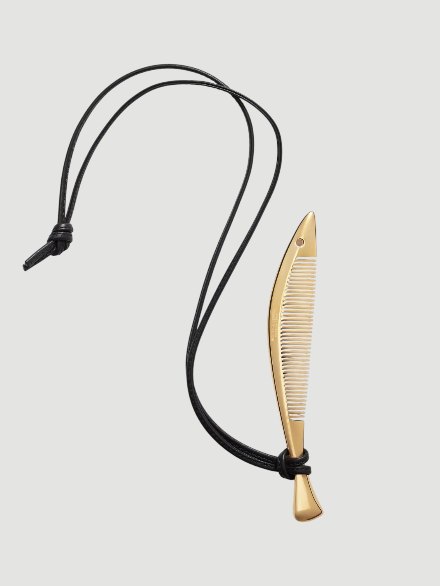 Bottega Veneta Sardine Hair Comb in espresso.