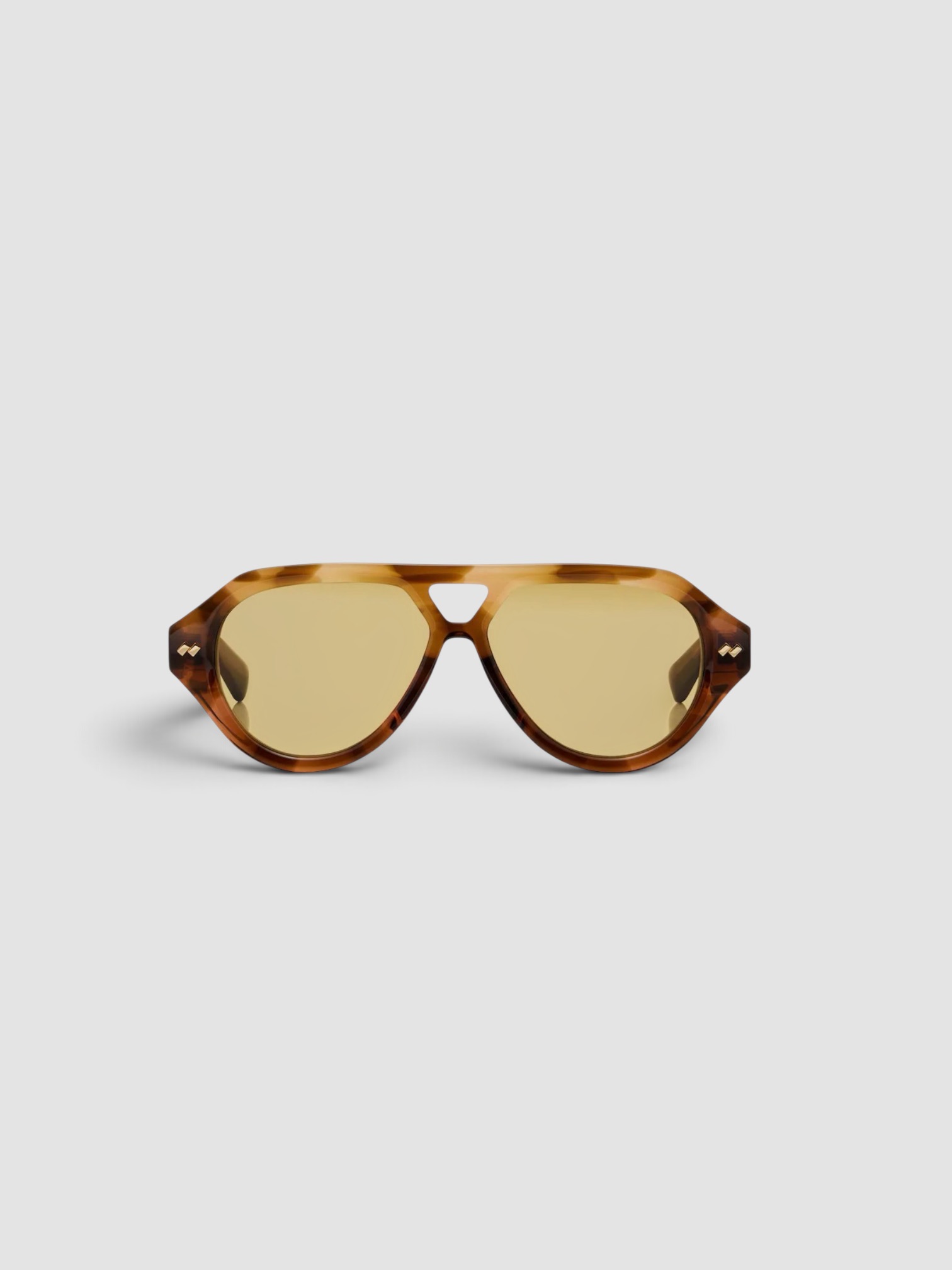 Bottega Veneta Dizzy Aviator Sunglasses in brown tortoiseshell.