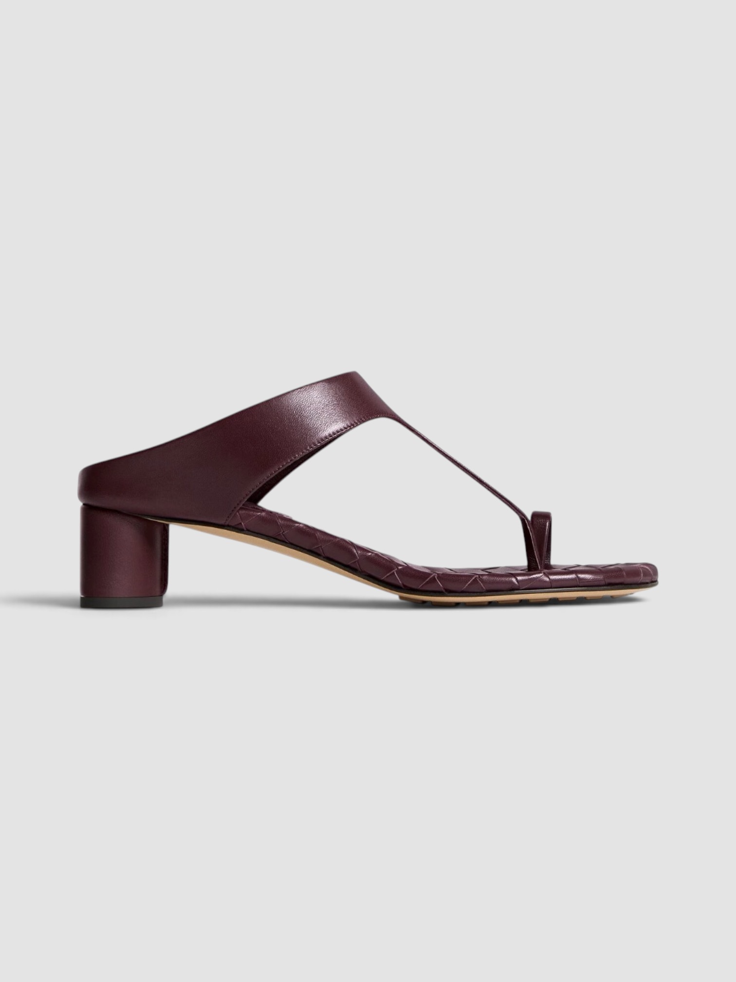 Bottega Veneta Livia Thong Sandal in alabaster.