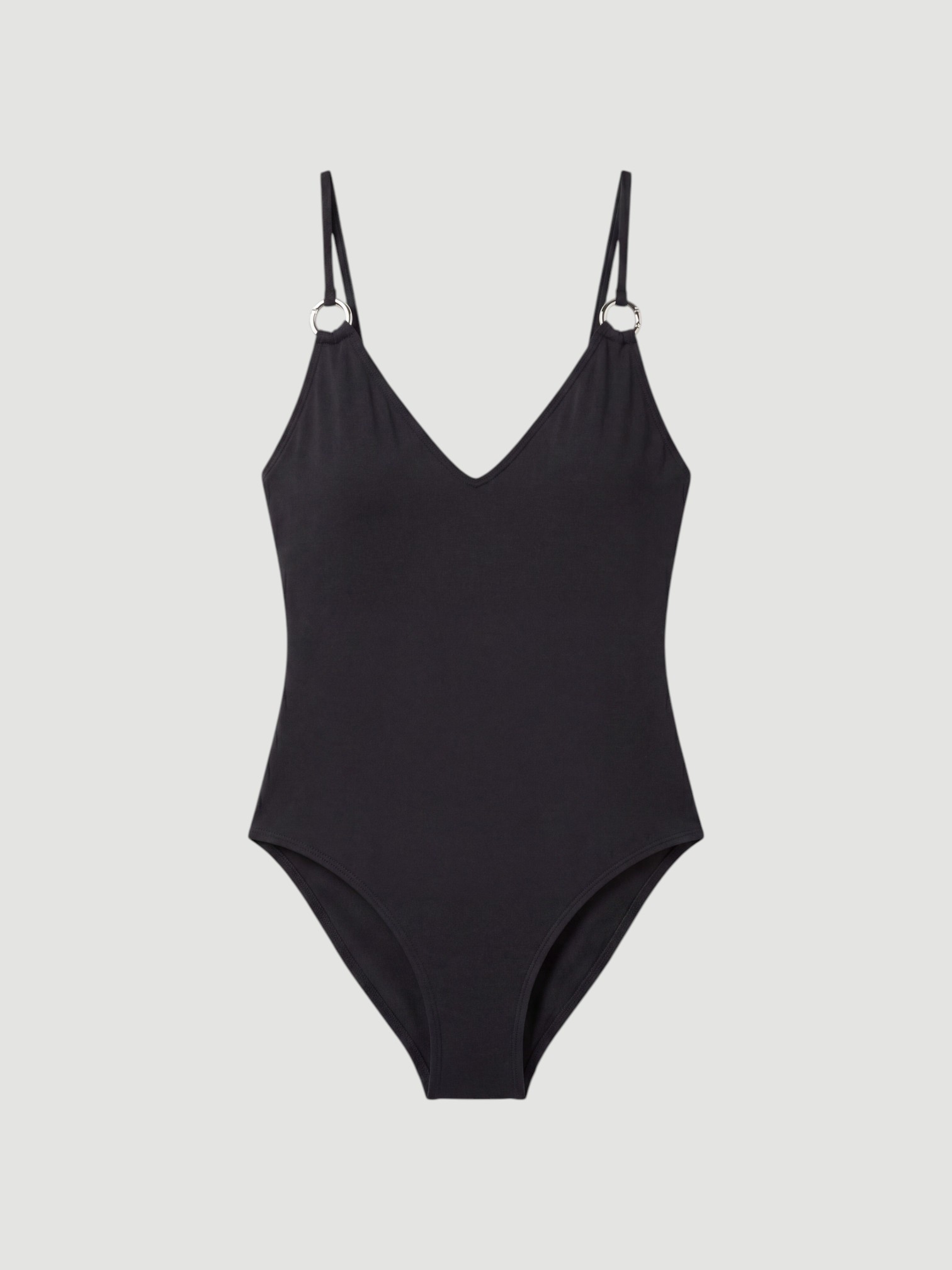 Bottega Veneta Stretch Nylon Swimsuit in black. Styled by Sharon Lombardo for FDV Concierge.