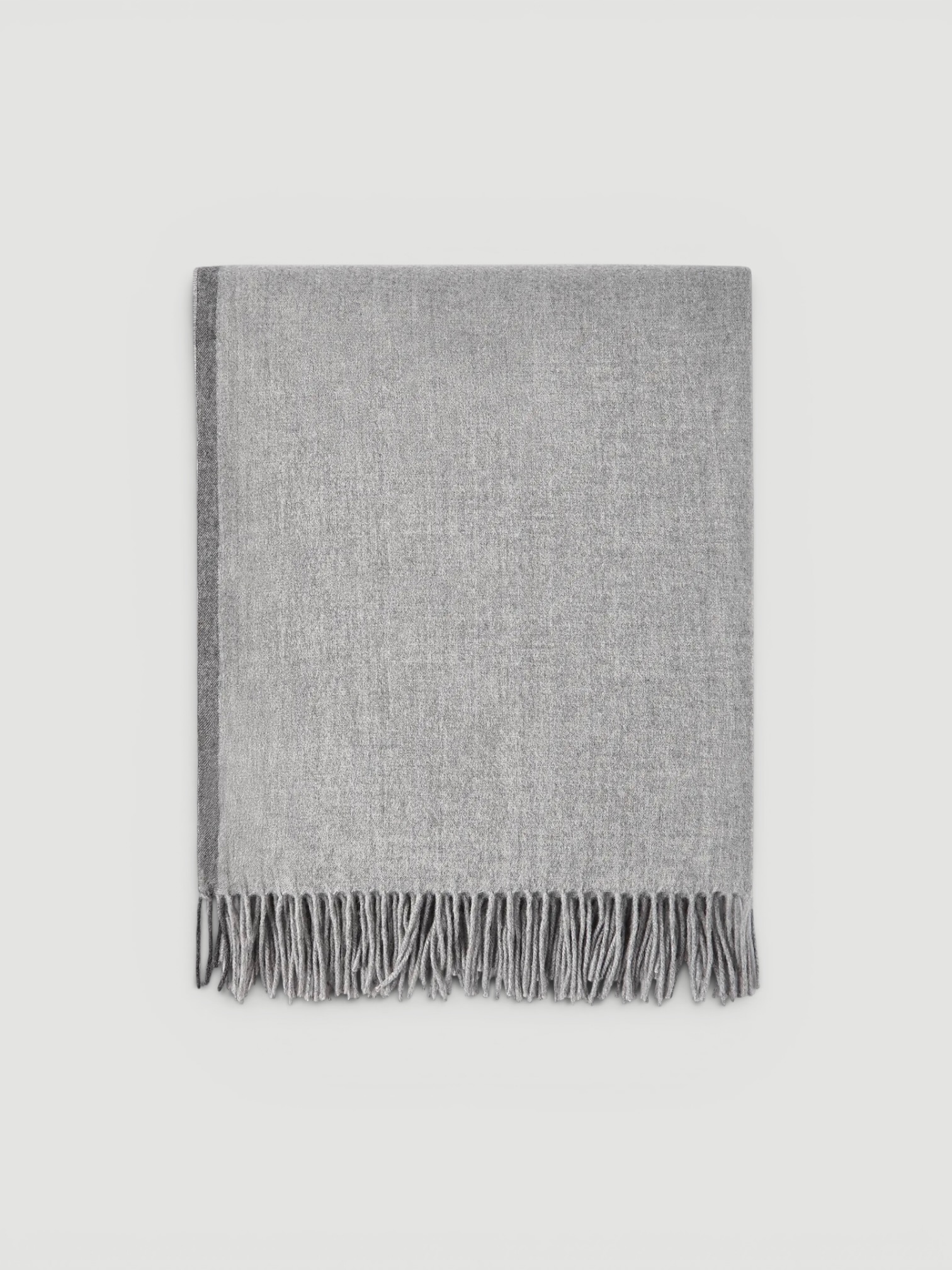 Brunello Cucinelli Cashmere Travel Throw in grey.