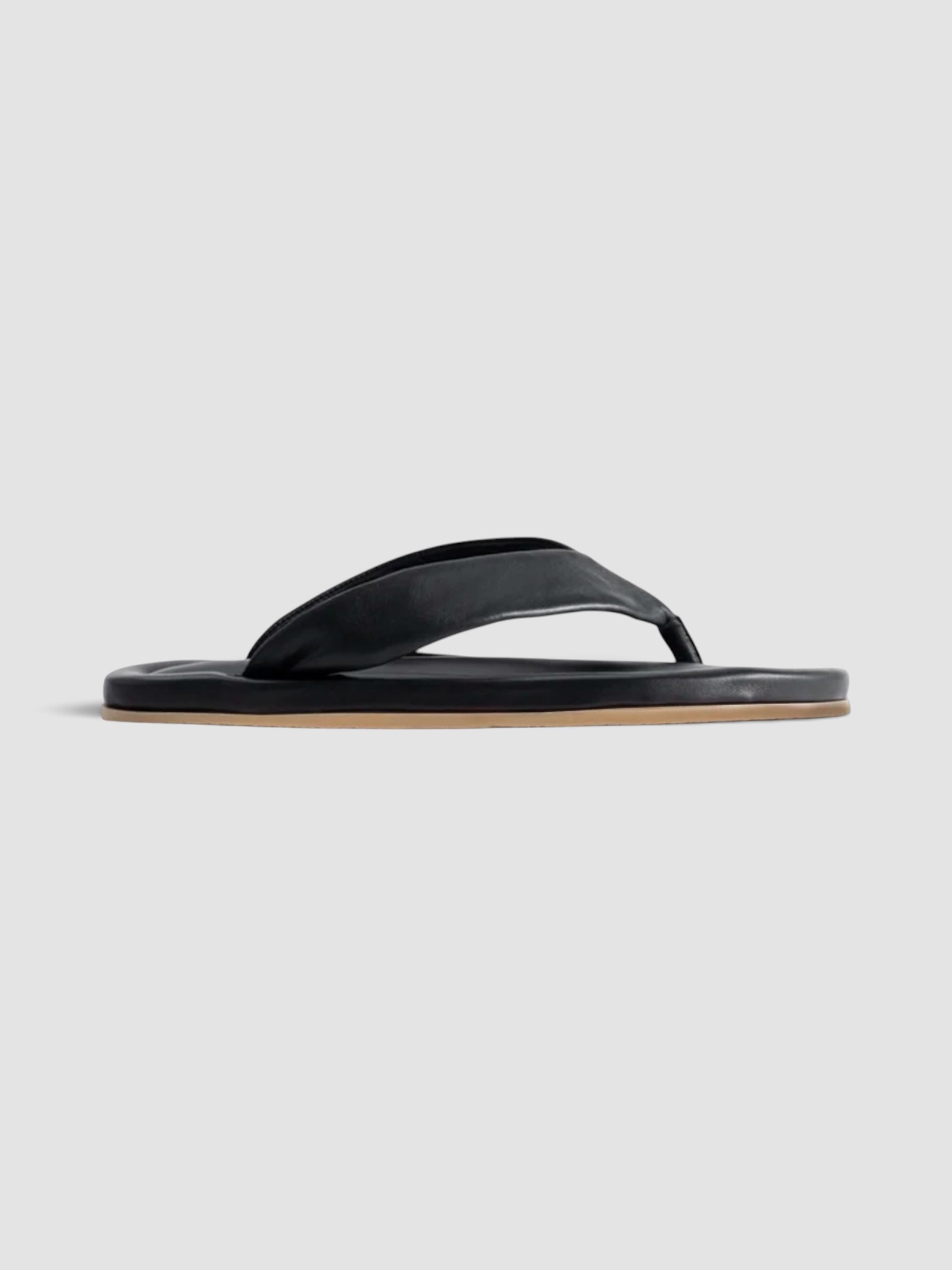 BY FAR Dasha 2.0 Flip-Flop Sandal in black.