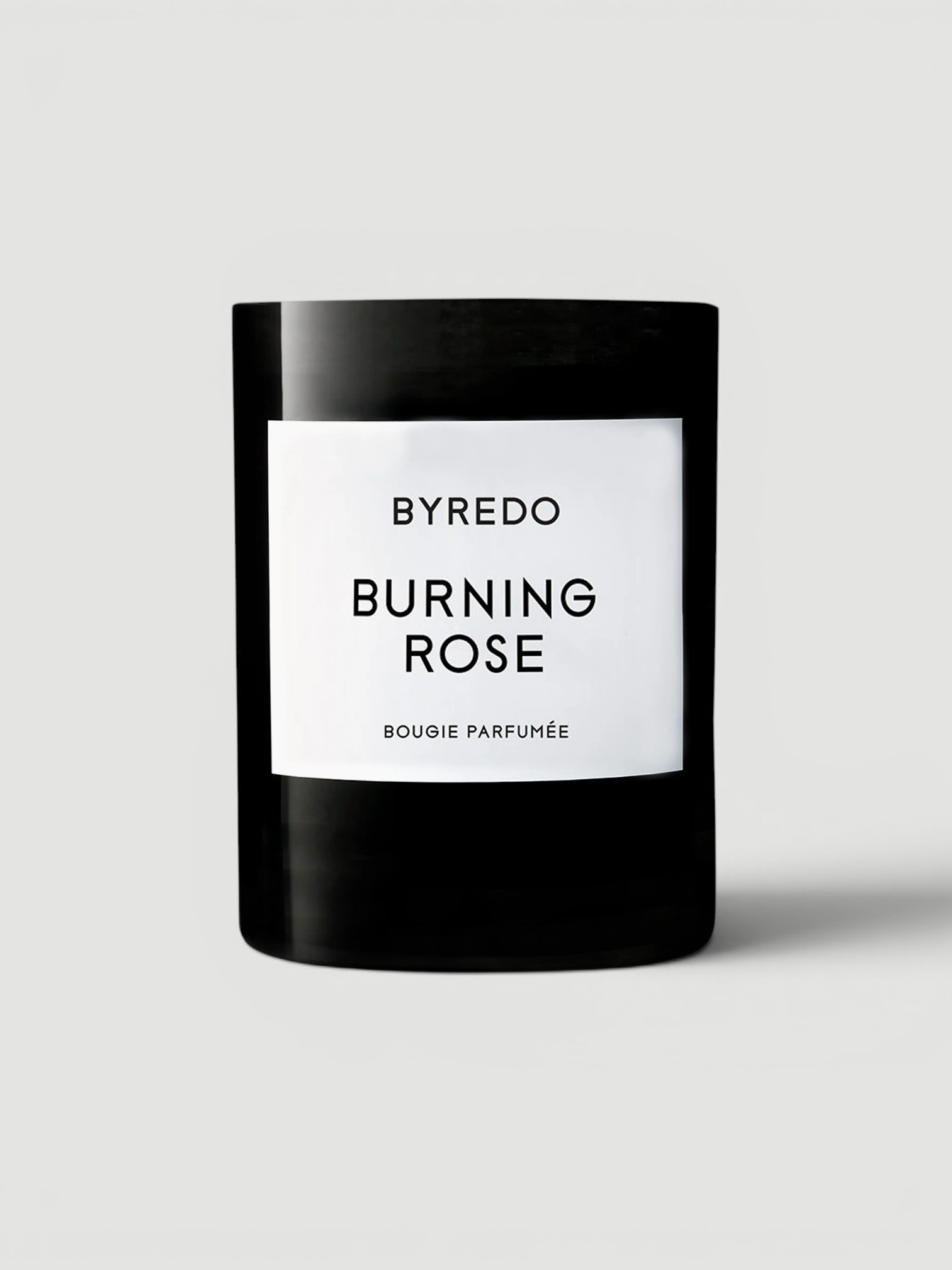 Byredo Burning Rose Scented Candle in neutral.