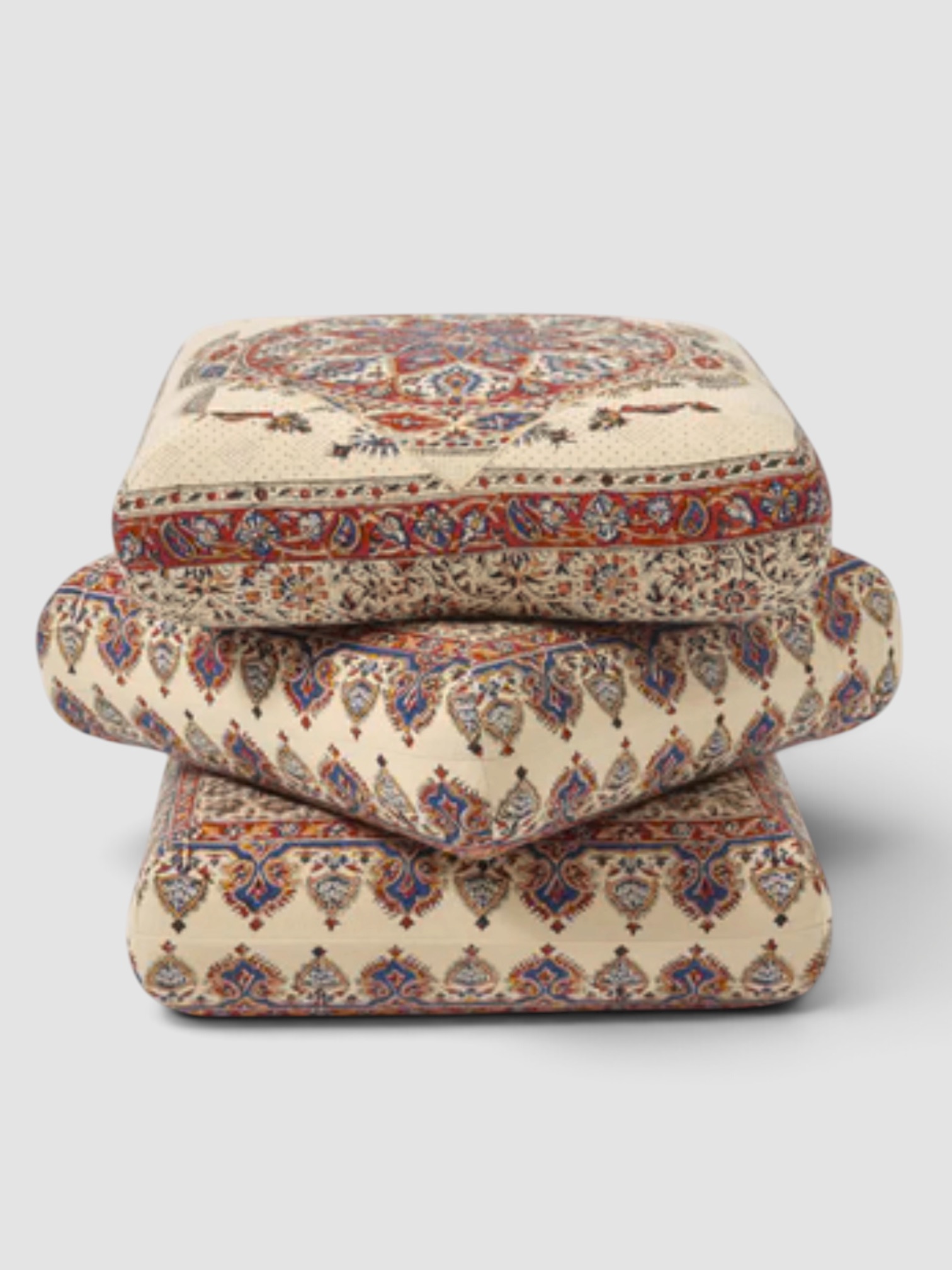 Cabana Persian Cotton Pouf in multicoloured.