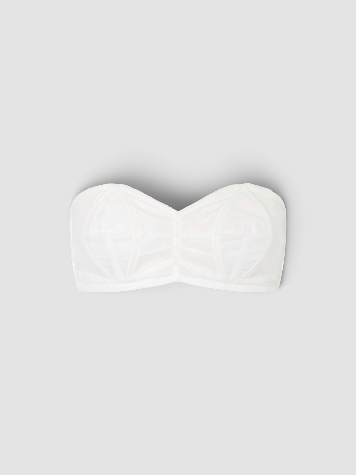 Calvin Klein Collection June Strapless Bra in white. Styled by Sharon Lombardo for FDV Concierge.