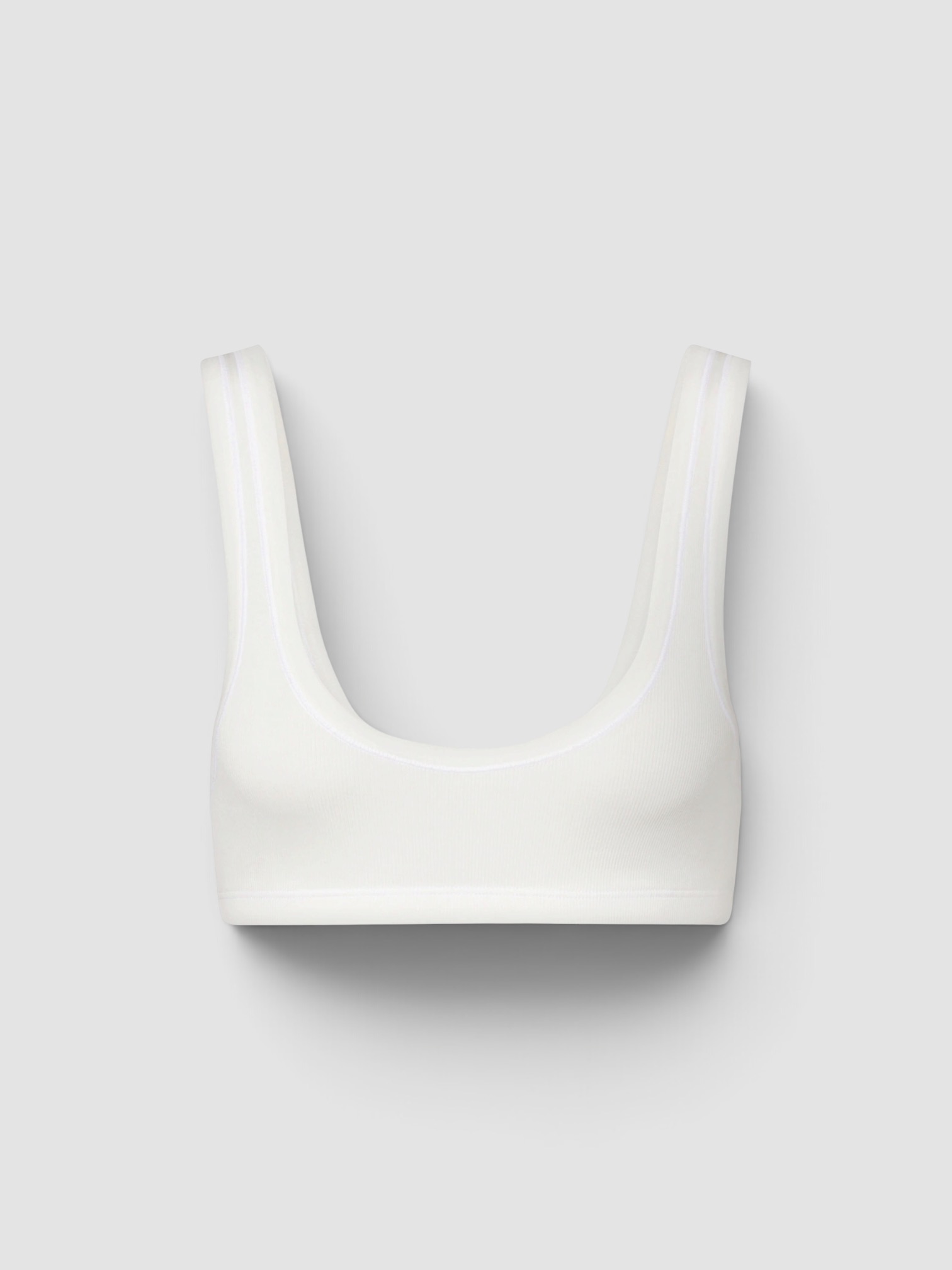 Calvin Klein Collection Lillian Cotton-Blend Bralette in white.