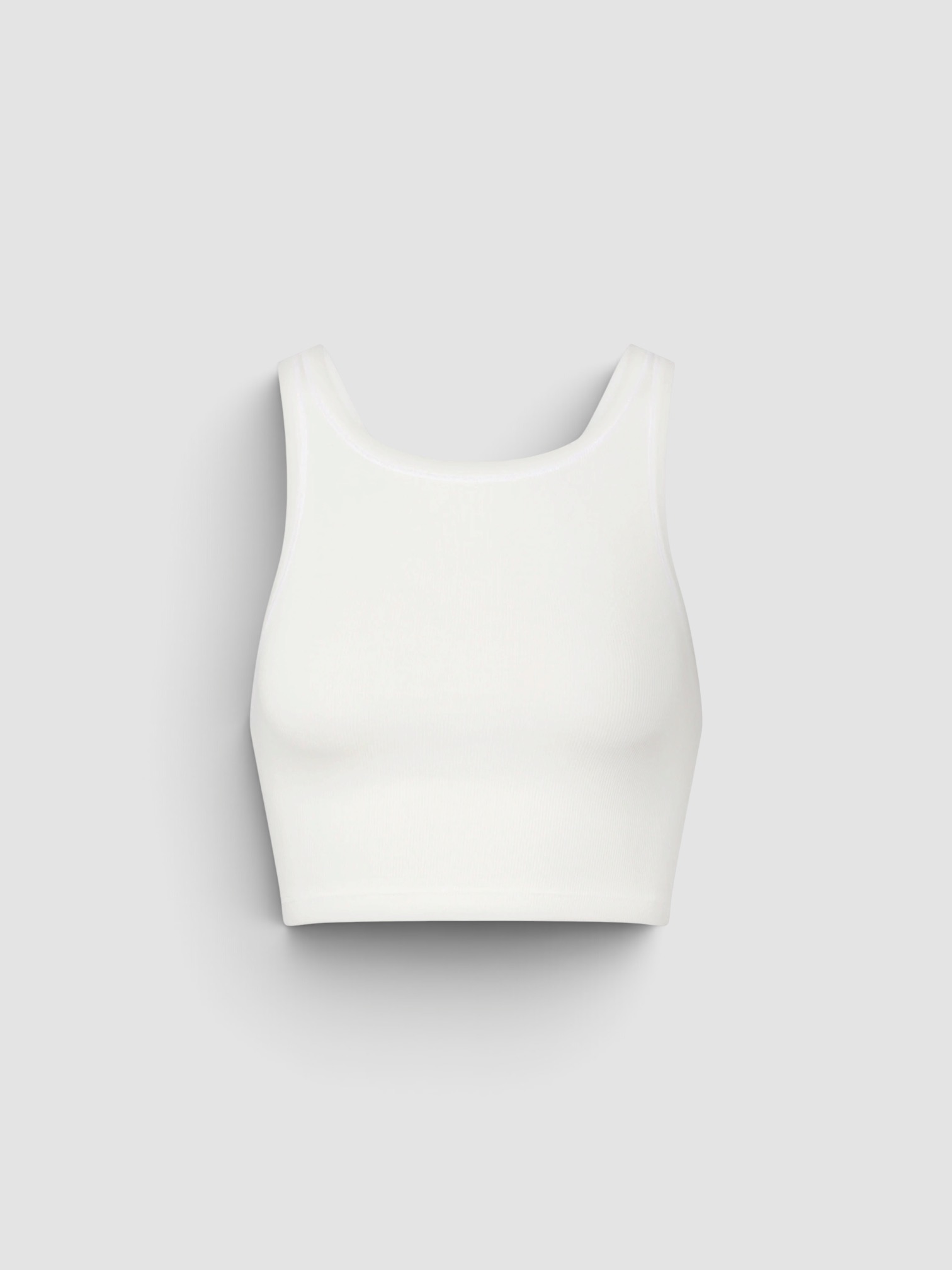 Calvin Klein Collection Pamela Cotton-Blend Tank Top in white.