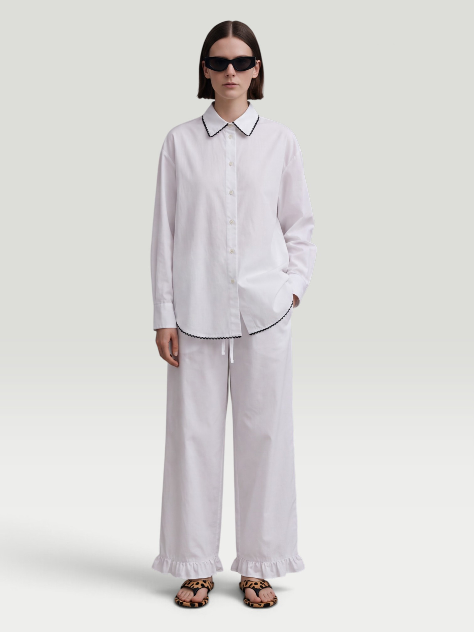 Chan Luu Cotton Ruffle Set in white. Styled by Sharon Lombardo for FDV Concierge.
