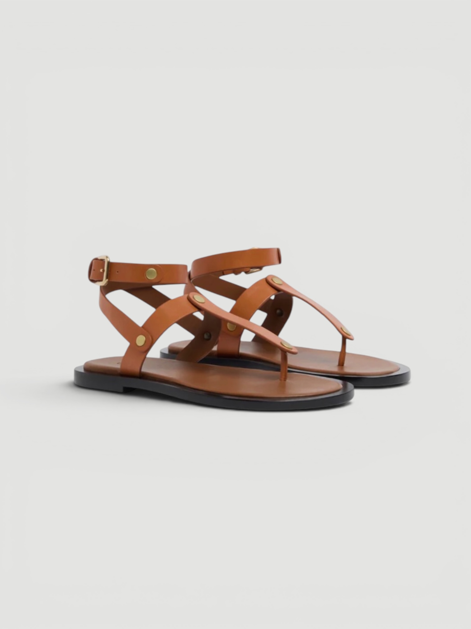 CO Ankle Wrap Sandal in brown.