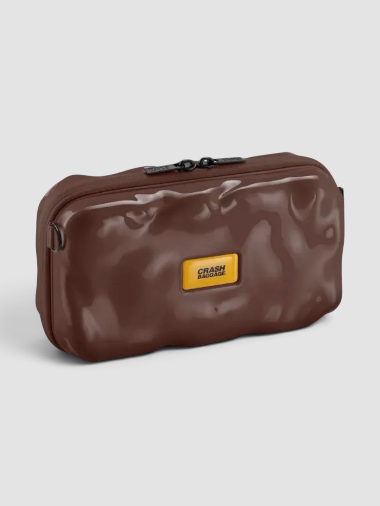Crash Baggage Mini Icon Makeup Bag in brown.