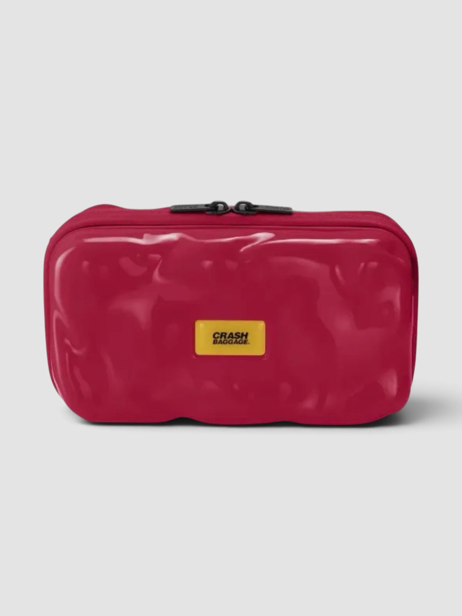 Crash Baggage Mini Icon Tone On Tone Makeup Bag in red.