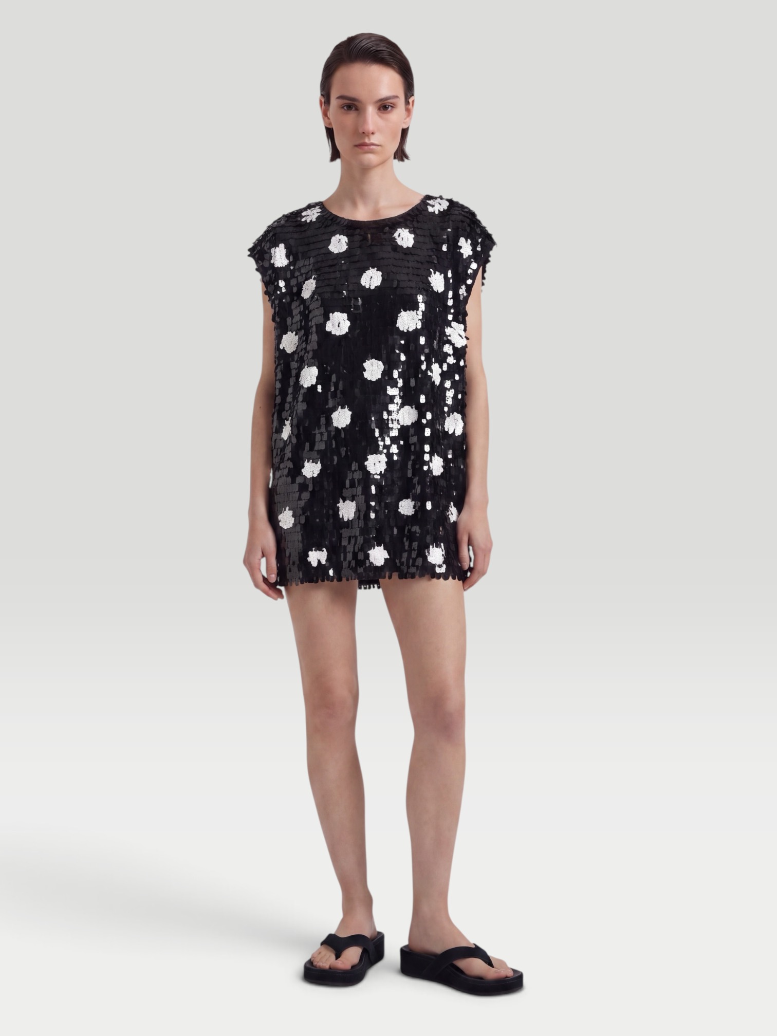 Dries Van Noten Cuzco Top in black/white. Styled by Sharon Lombardo for FDV Concierge.