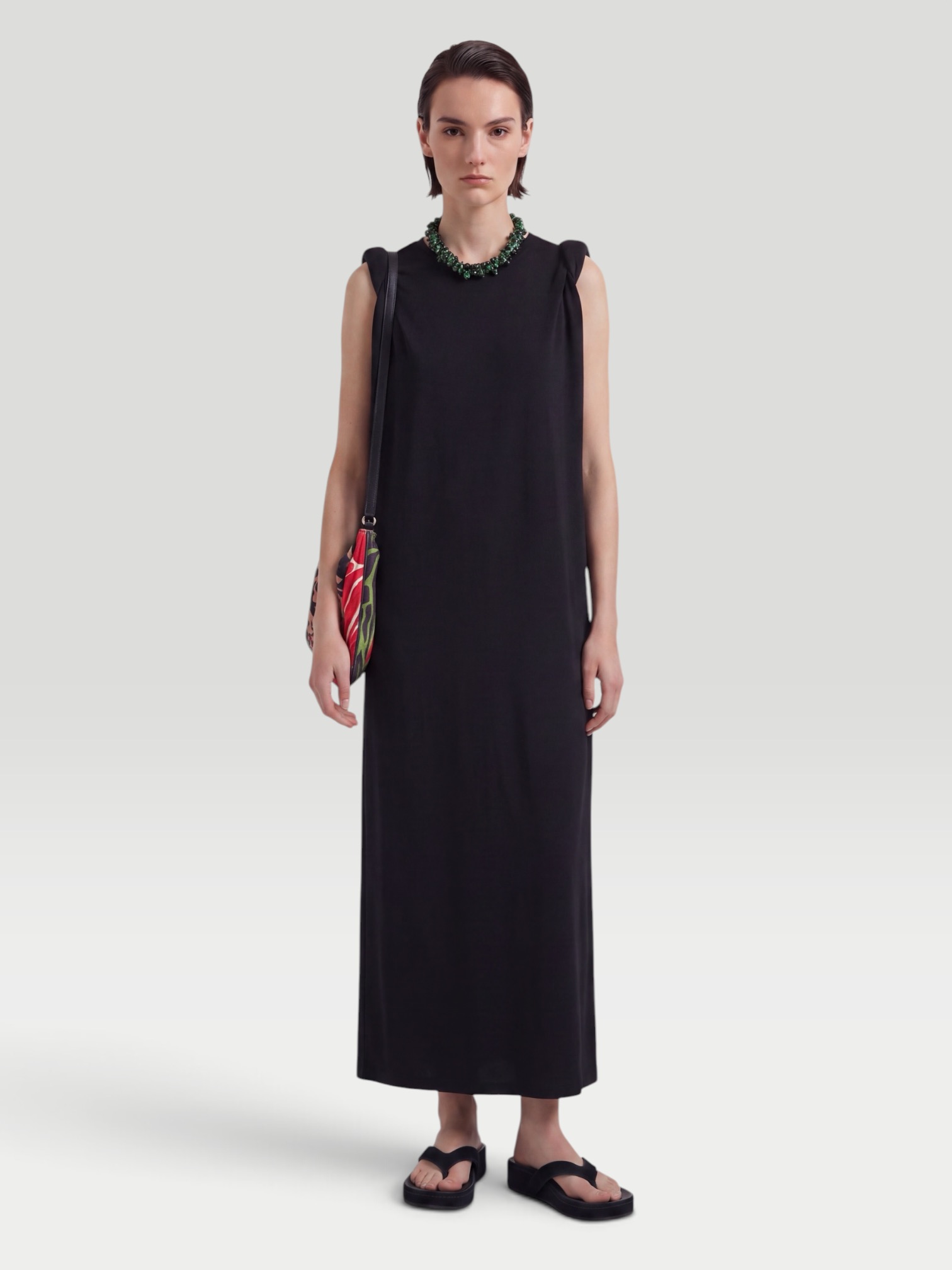 Dries Van Noten Hutty Dress in black. Styled by Sharon Lombardo for FDV Concierge.