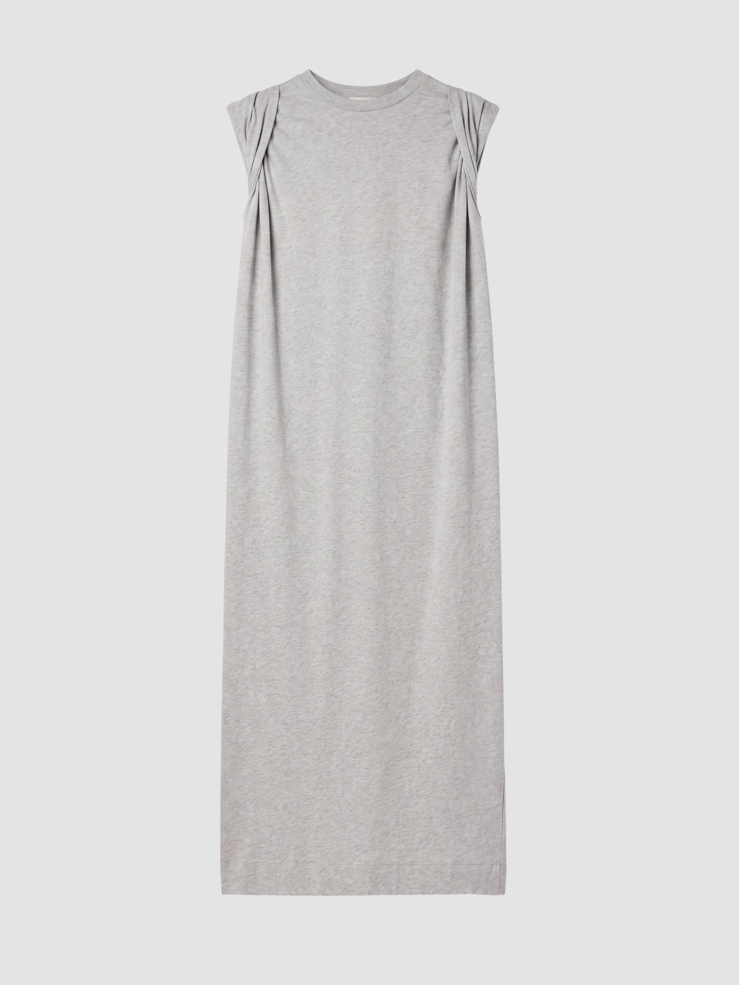 Dries Van Noten Loose T-Shirt Maxi Dress in gray. Styled by Sharon Lombardo for FDV Concierge.
