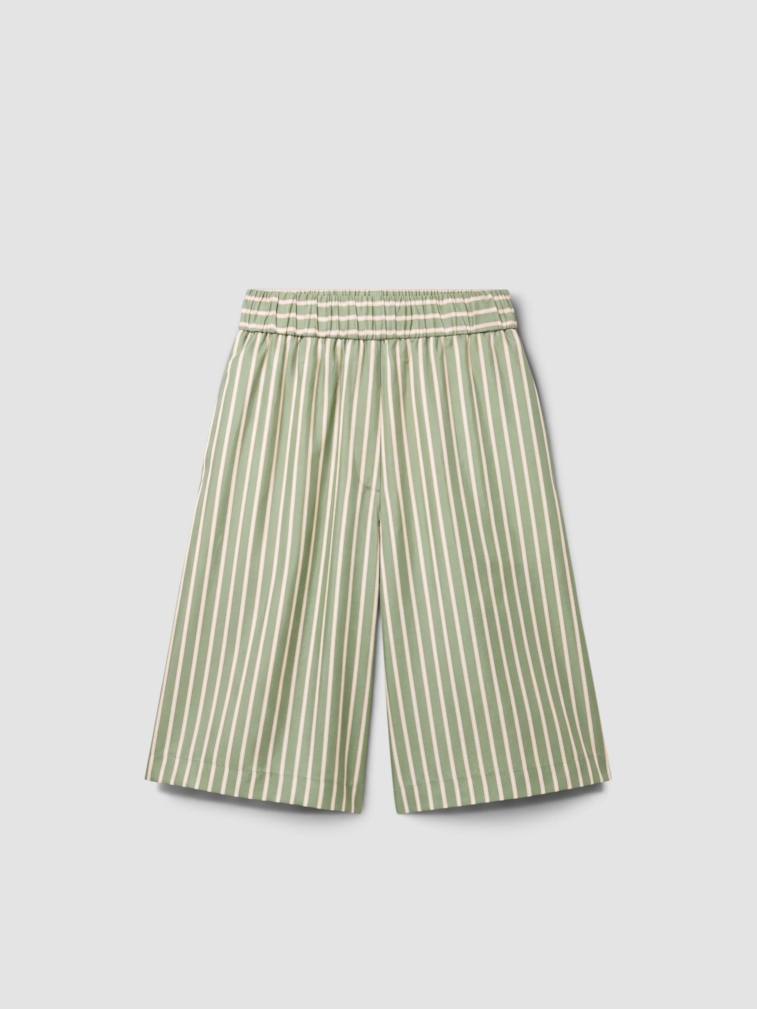 Dries Van Noten Pomy Short in green stripe. Styled by Sharon Lombardo for FDV Concierge.