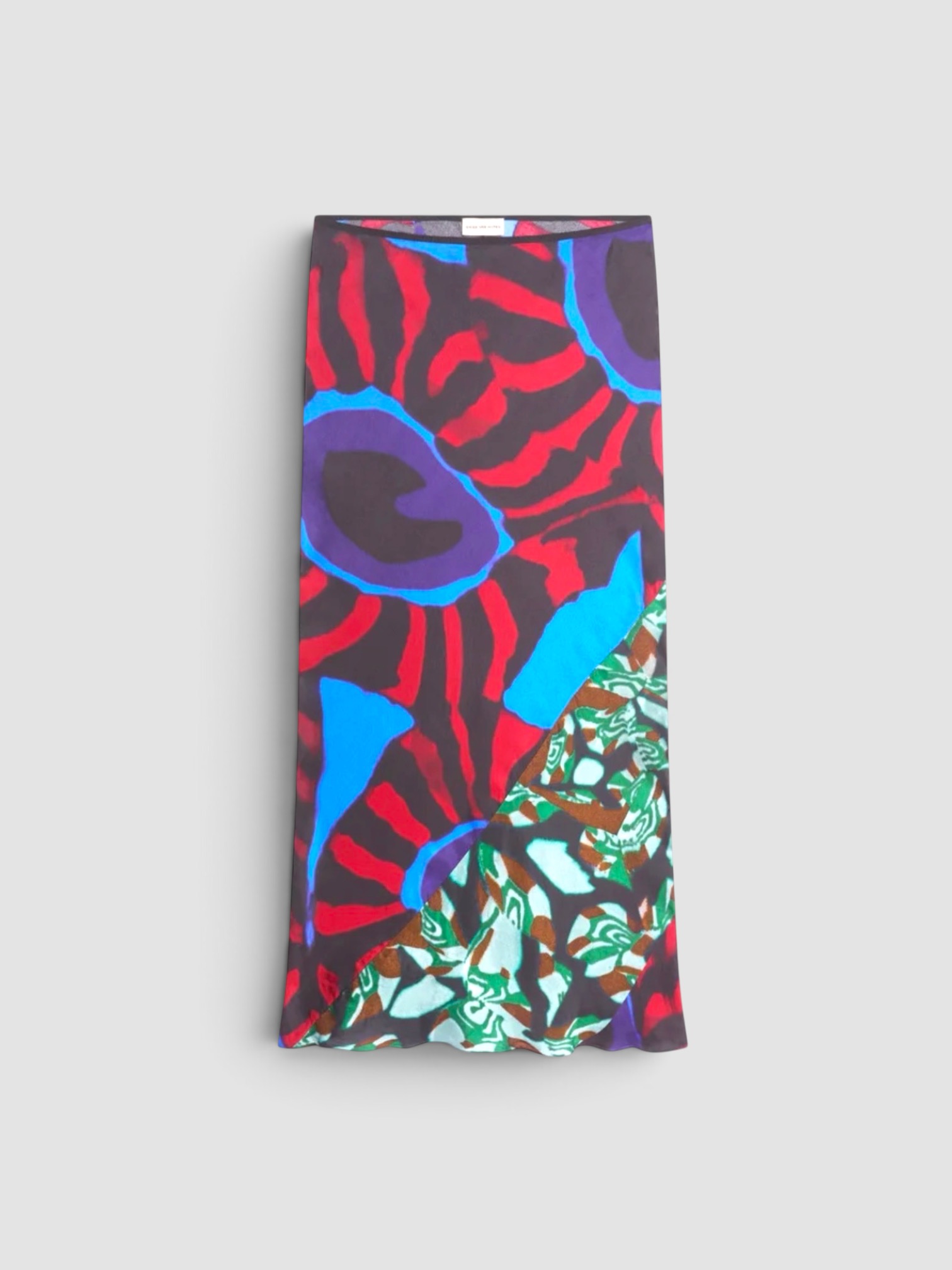 Dries Van Noten Sati Skirt in red multi. Styled by Sharon Lombardo for FDV Concierge.