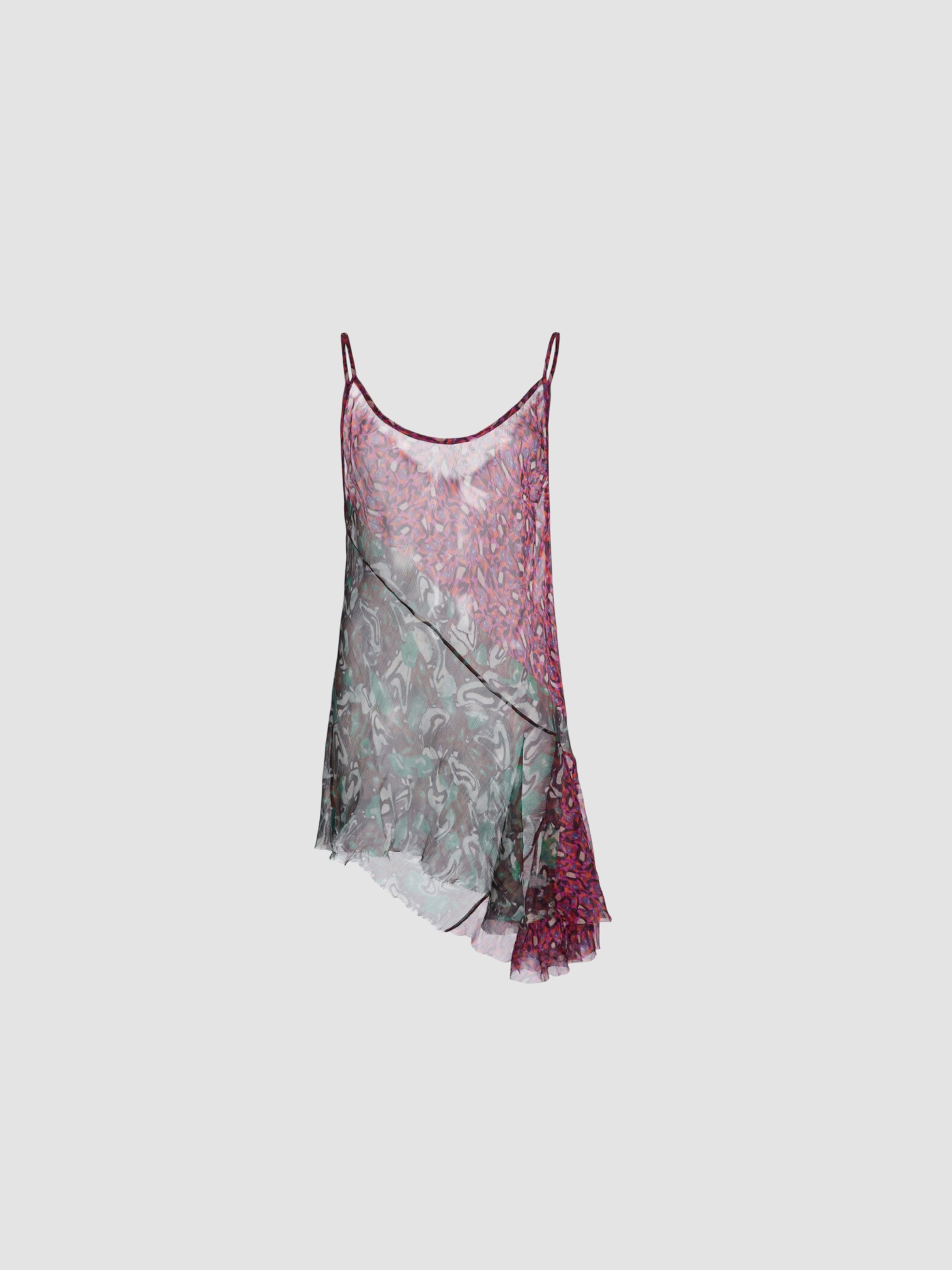 Dries Van Noten Crisanna Silk Asymmetric Camisole in fuchsia. Styled by Sharon Lombardo for FDV Concierge.