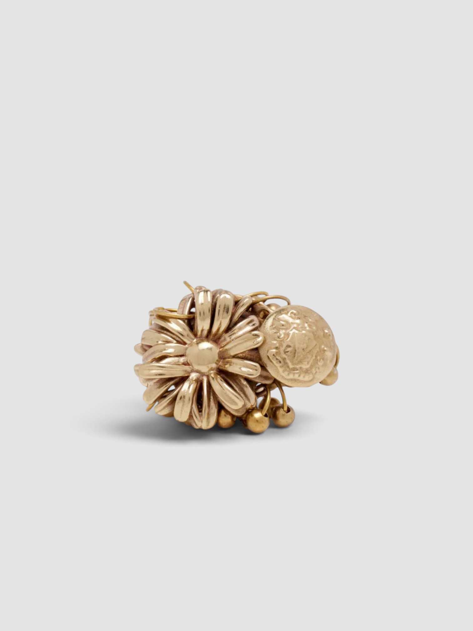 Dries Van Noten Embellished Ring in gold.