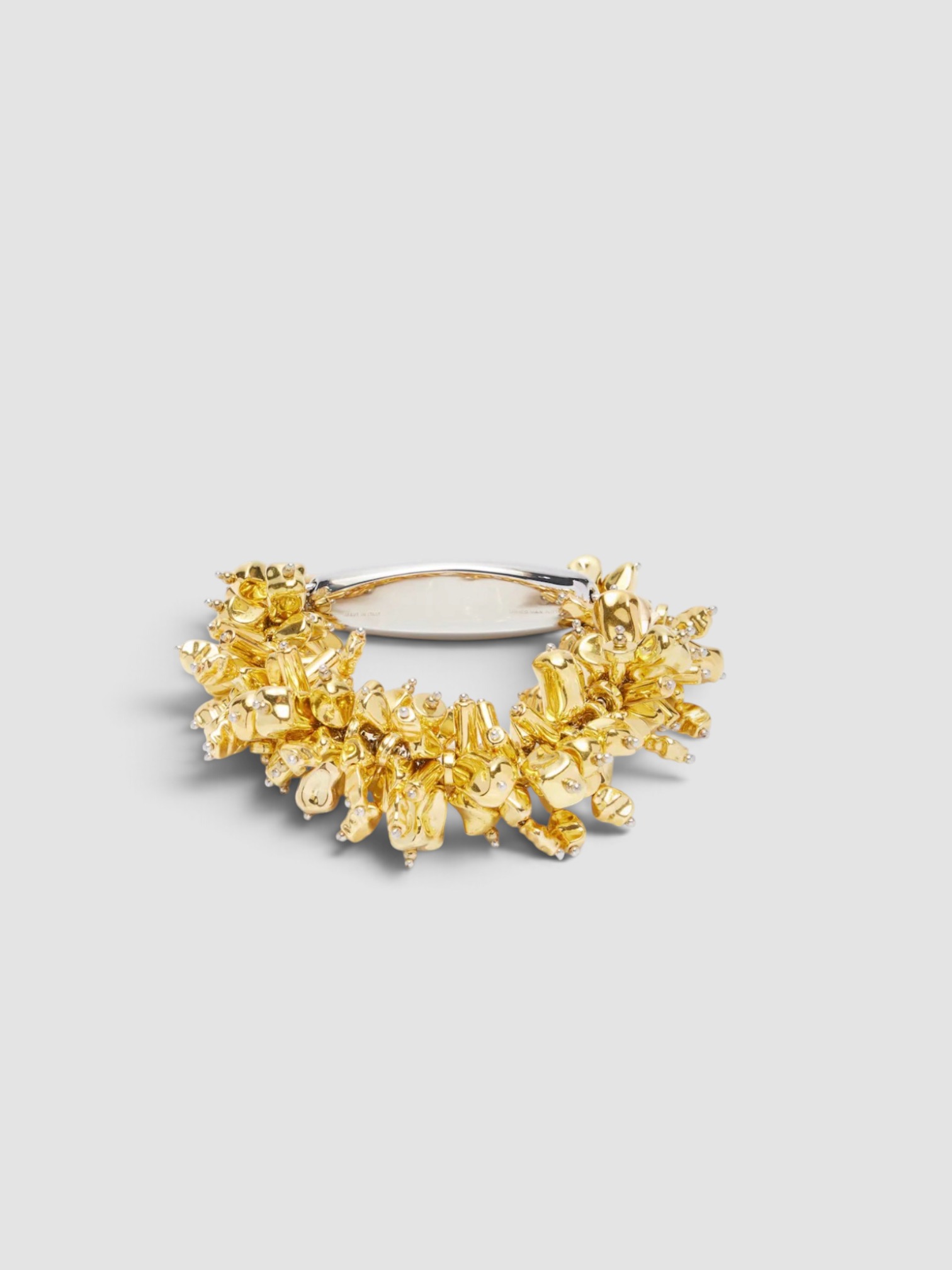 Dries Van Noten Embroidered Beaded Bracelet in gold.
