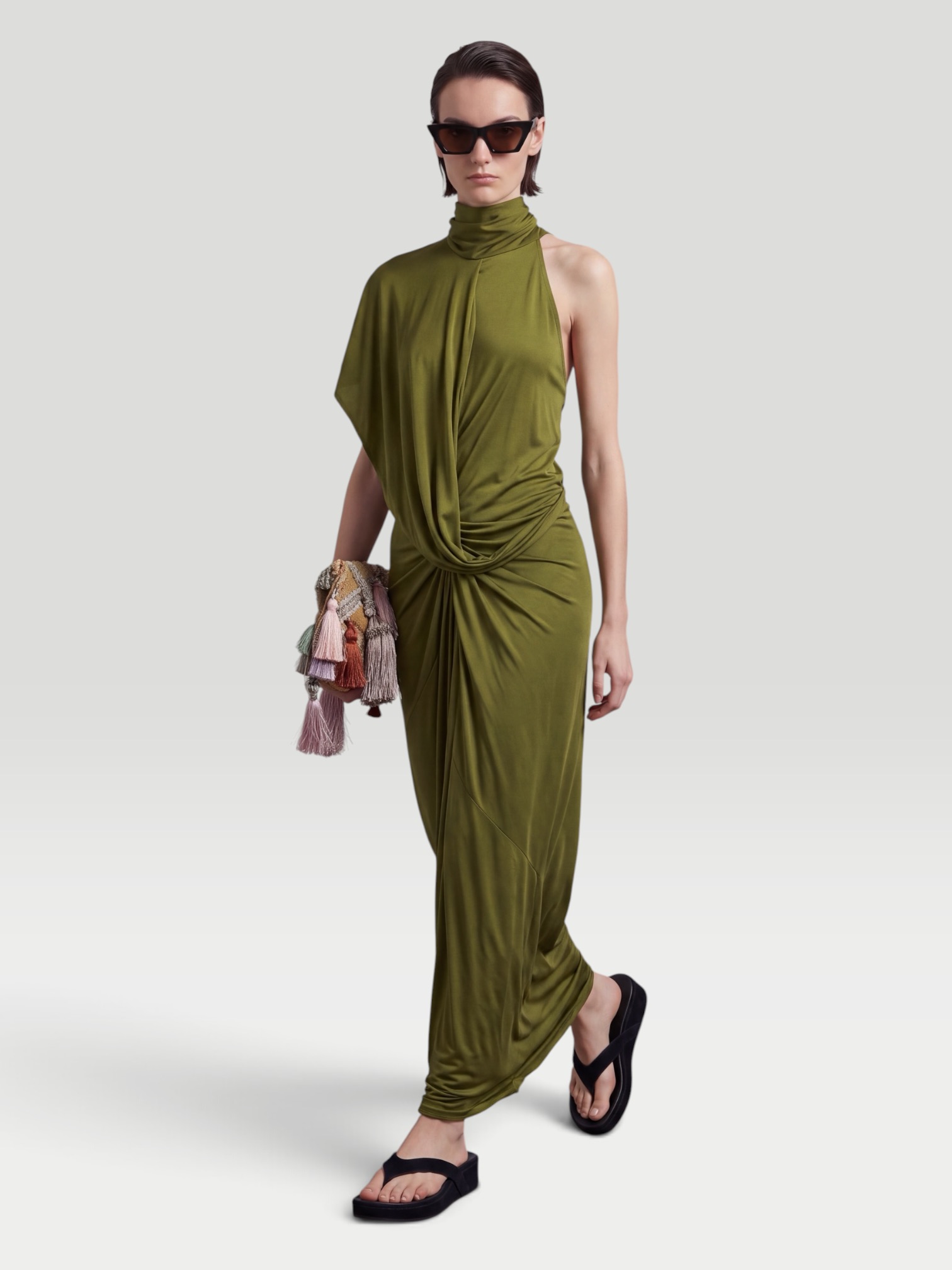 Dries Van Noten Humila Skirt in green. Styled by Sharon Lombardo for FDV Concierge.