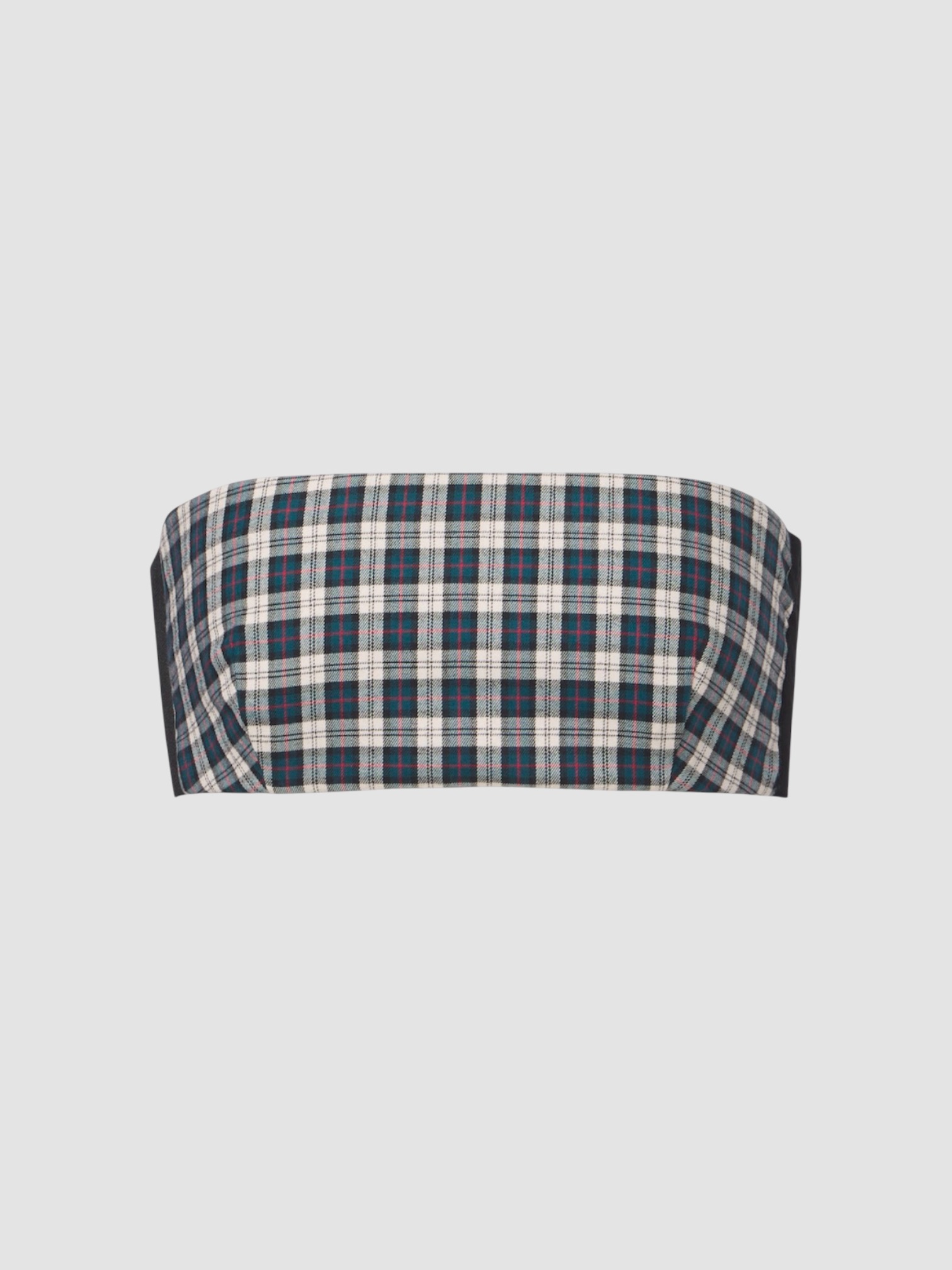 Dries Van Noten Plaid Cotton Flannel Bandeau Top. Styled by Sharon Lombardo for FDV Concierge.